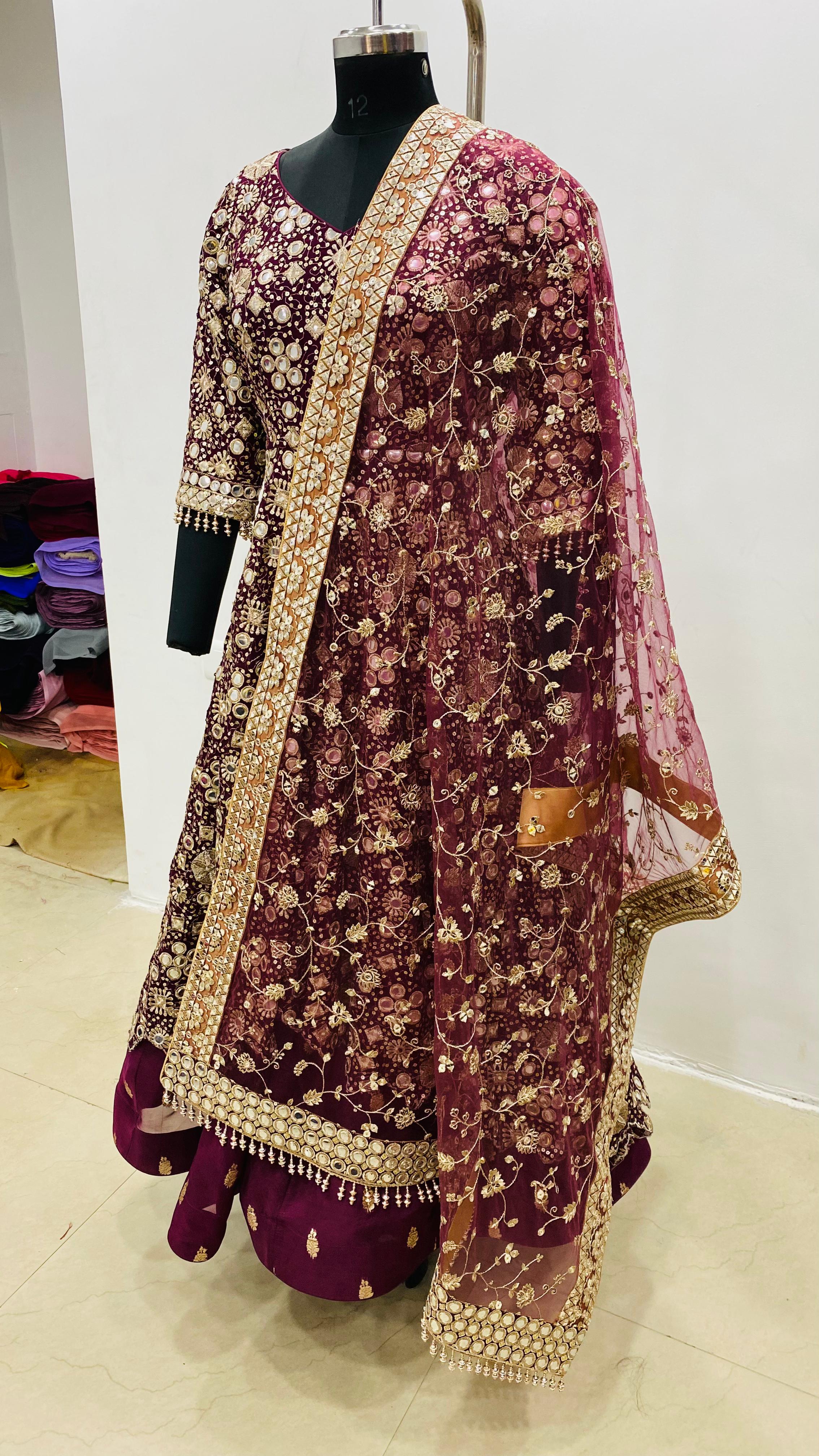 Mirror the Wine Lehenga