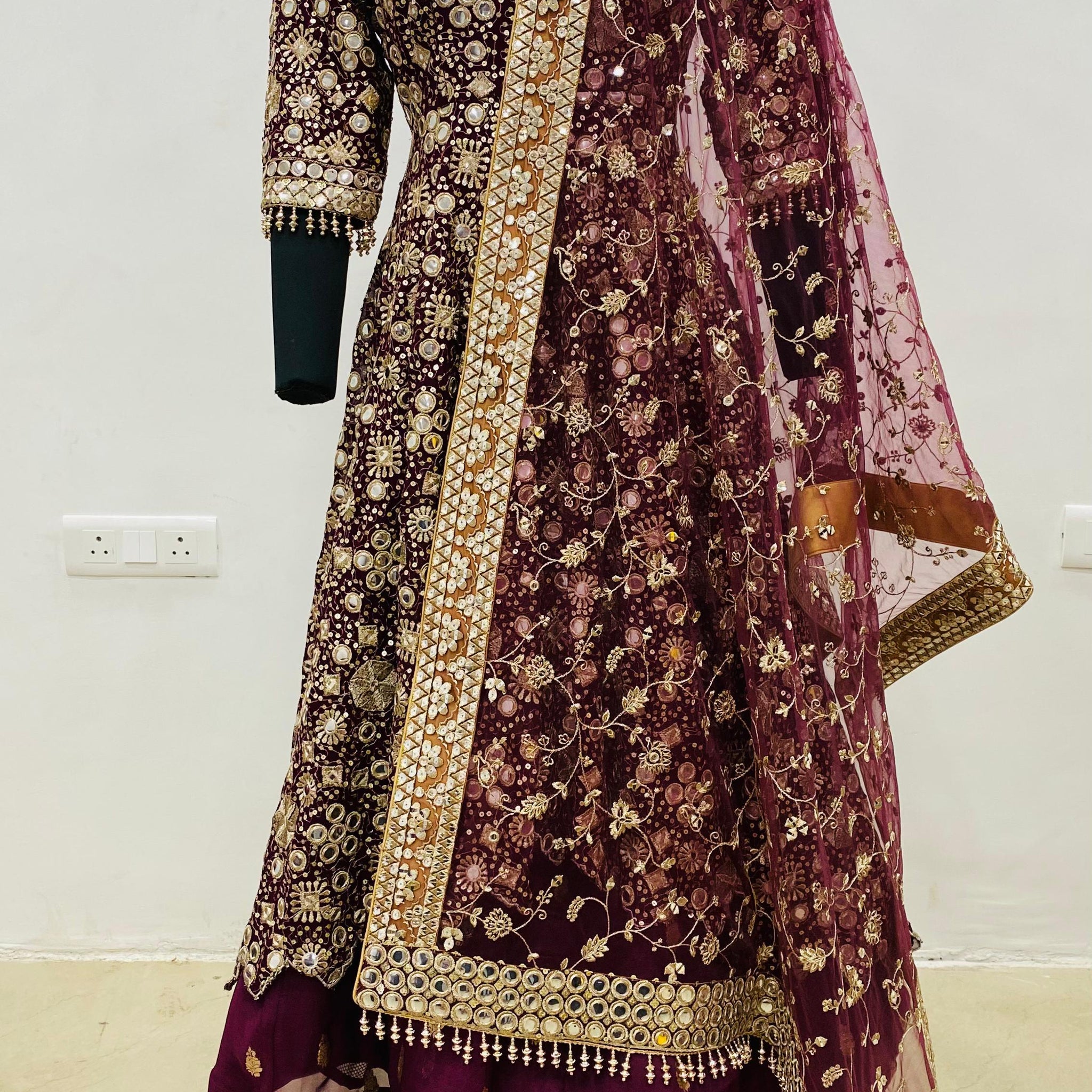 Mirror the Wine Lehenga