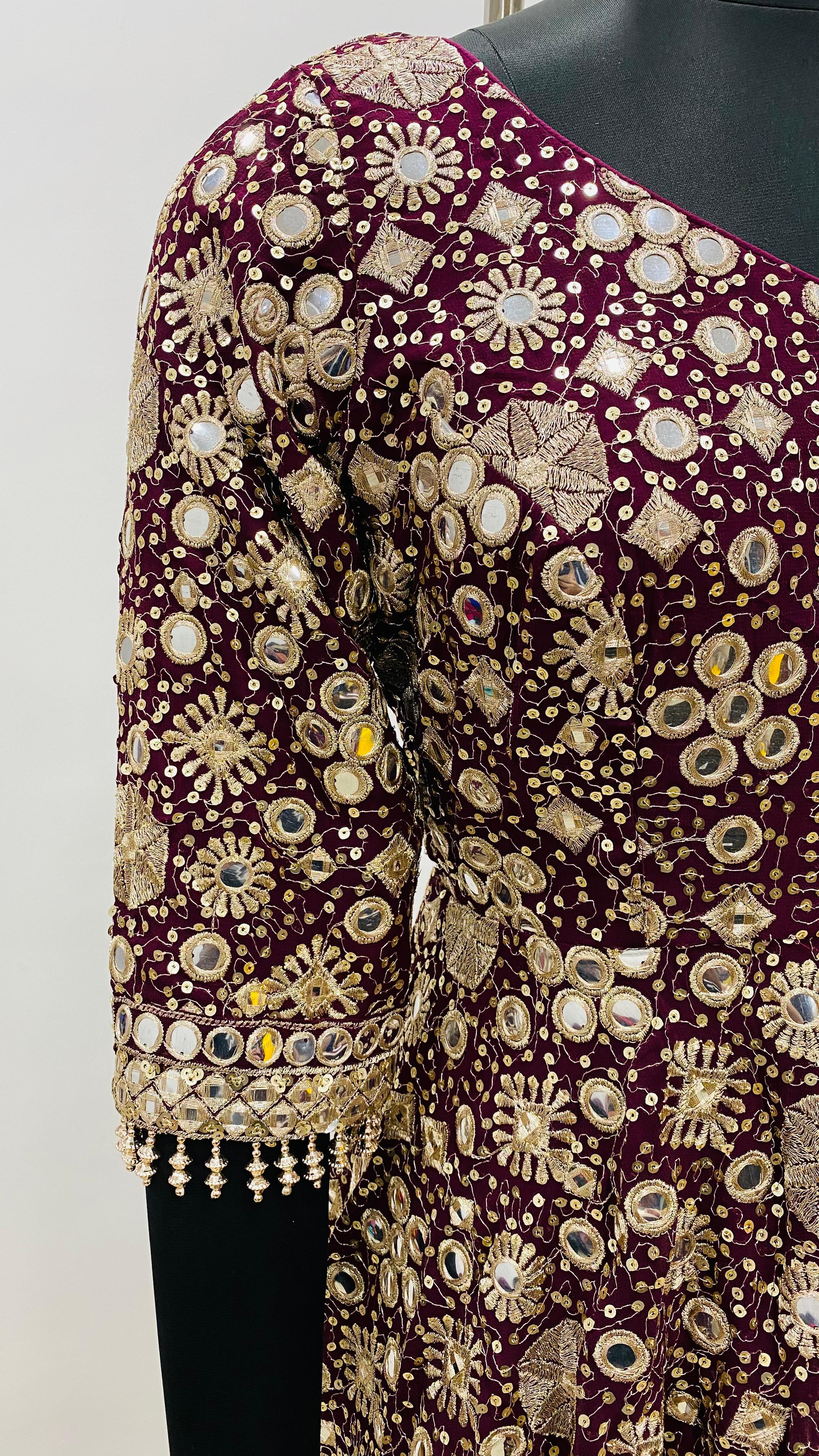 Mirror the Wine Lehenga