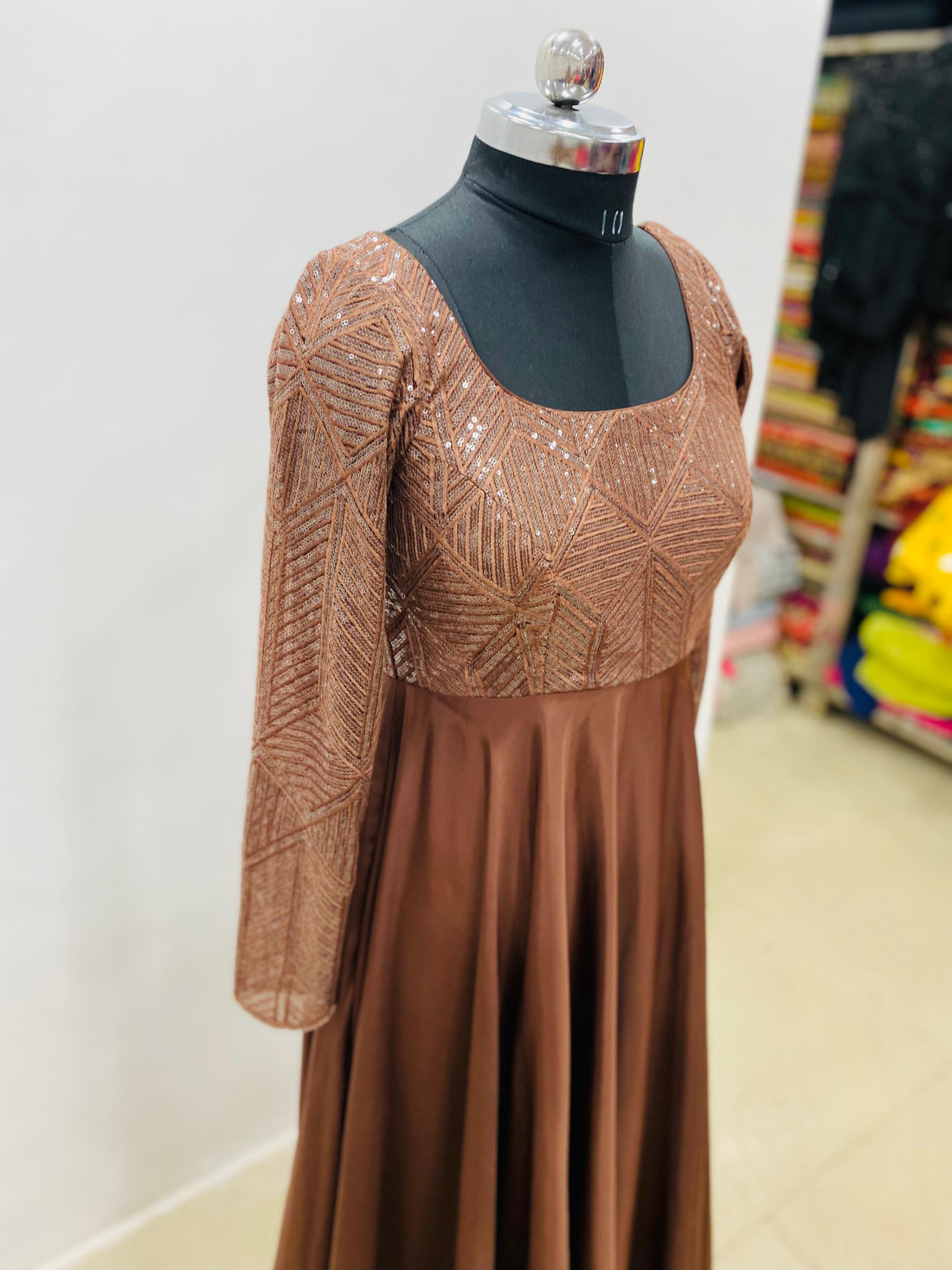 Chaandni Brown Anarkali