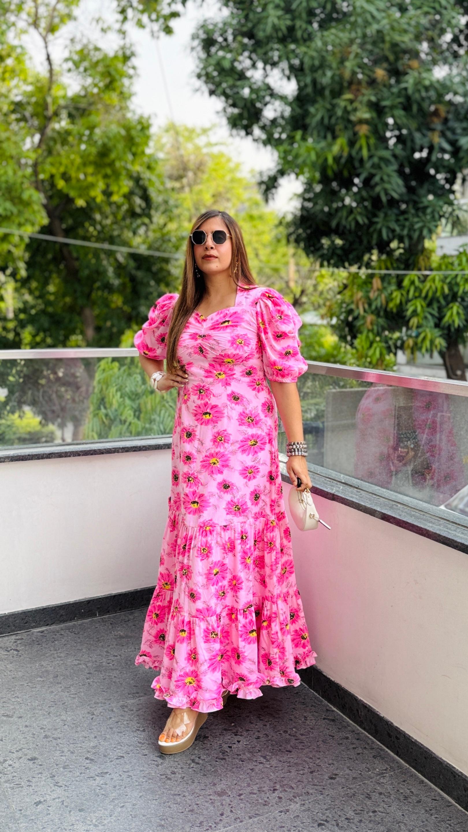 Carnation Pink Maxi Dress