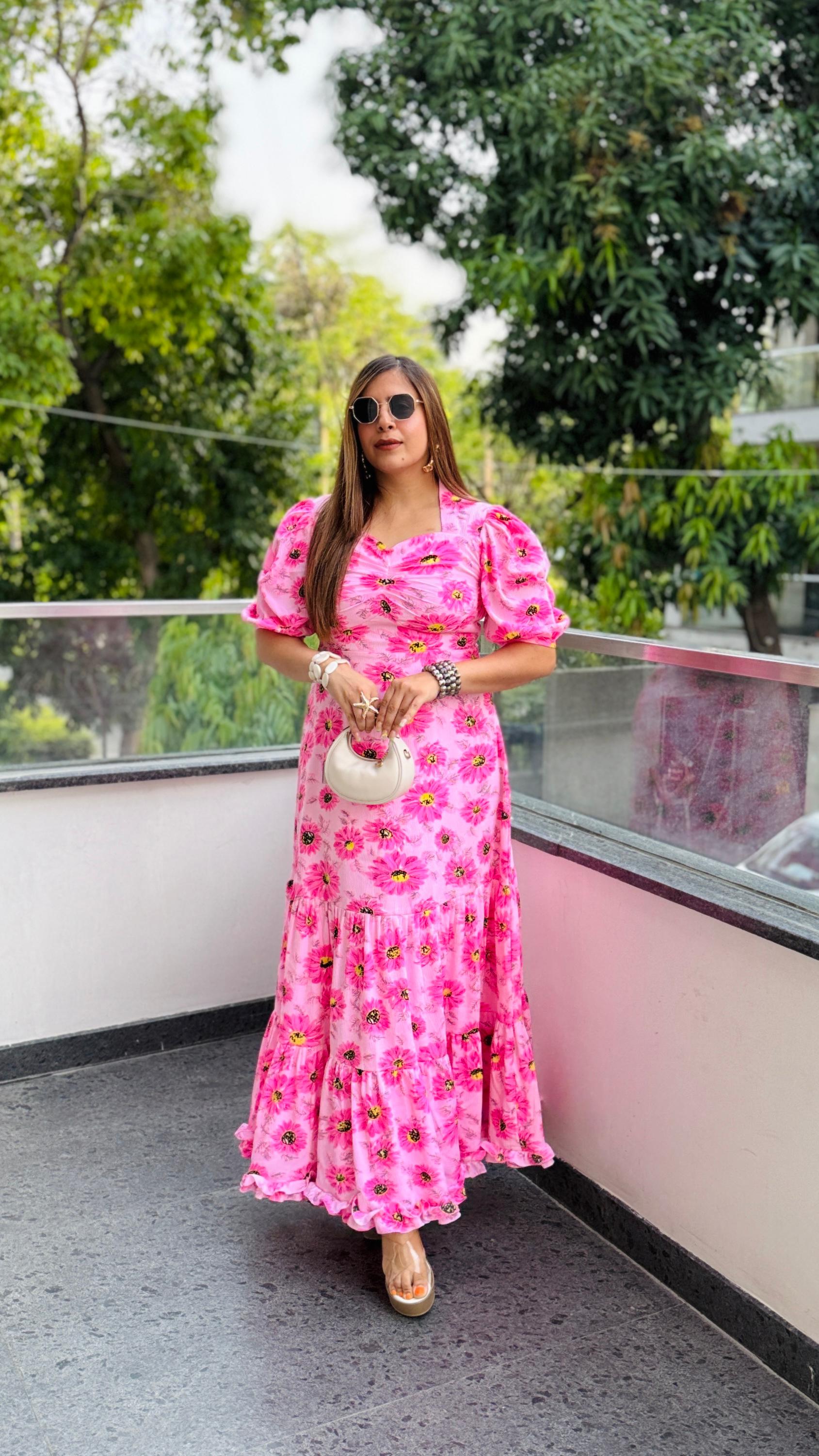 Carnation Pink Maxi Dress