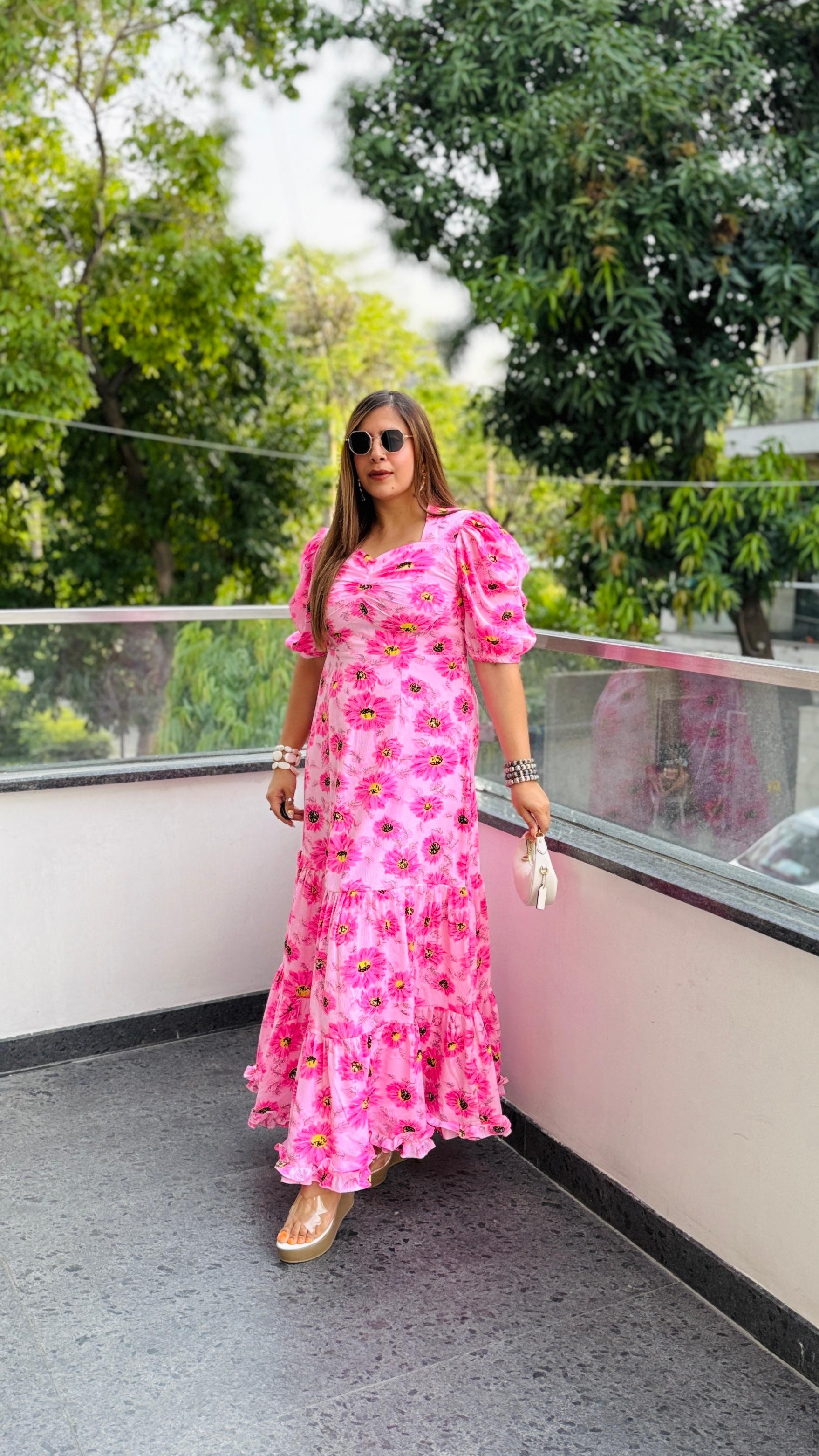 Carnation Pink Maxi Dress