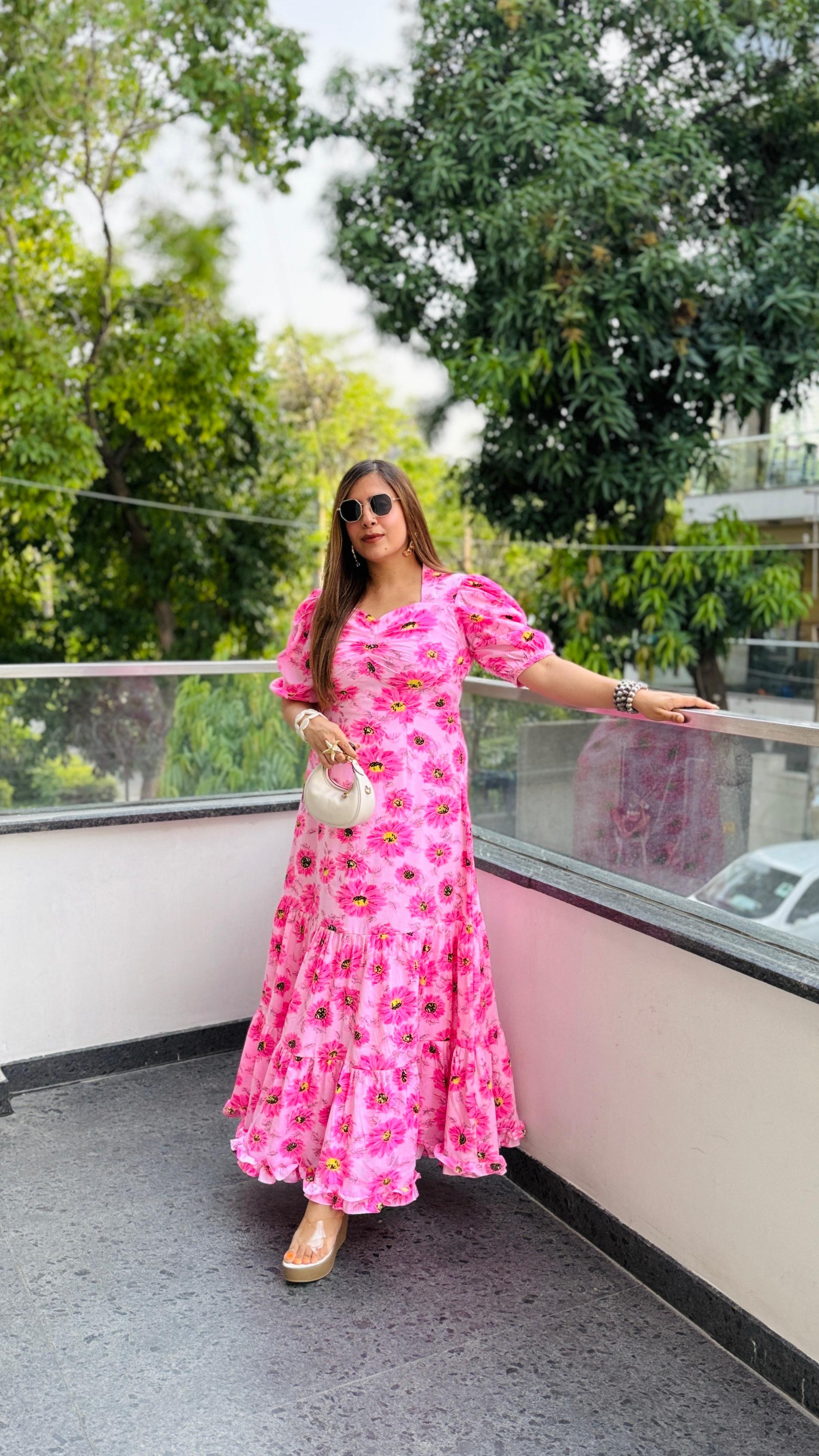 Carnation Pink Maxi Dress