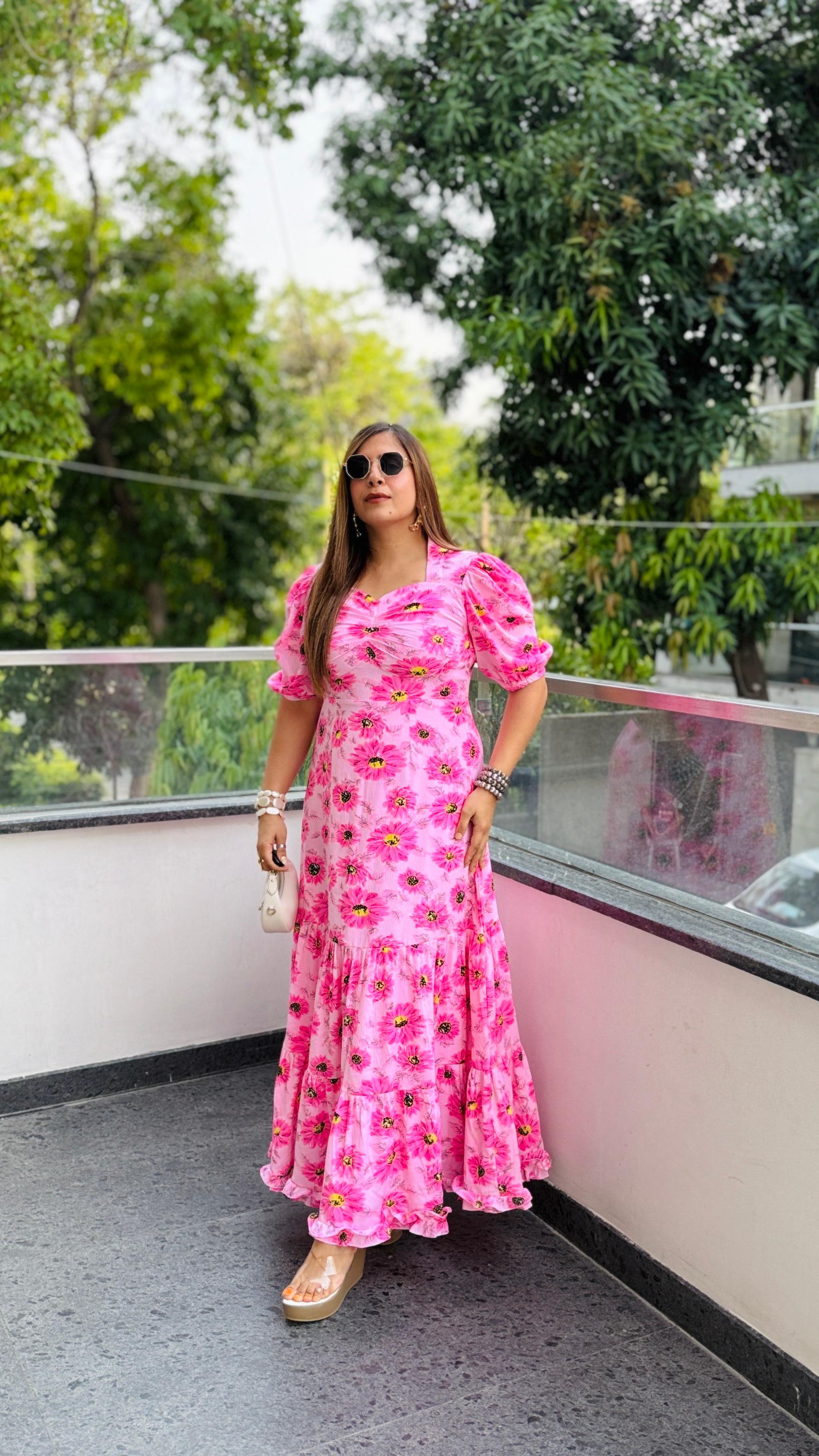 Carnation Pink Maxi Dress