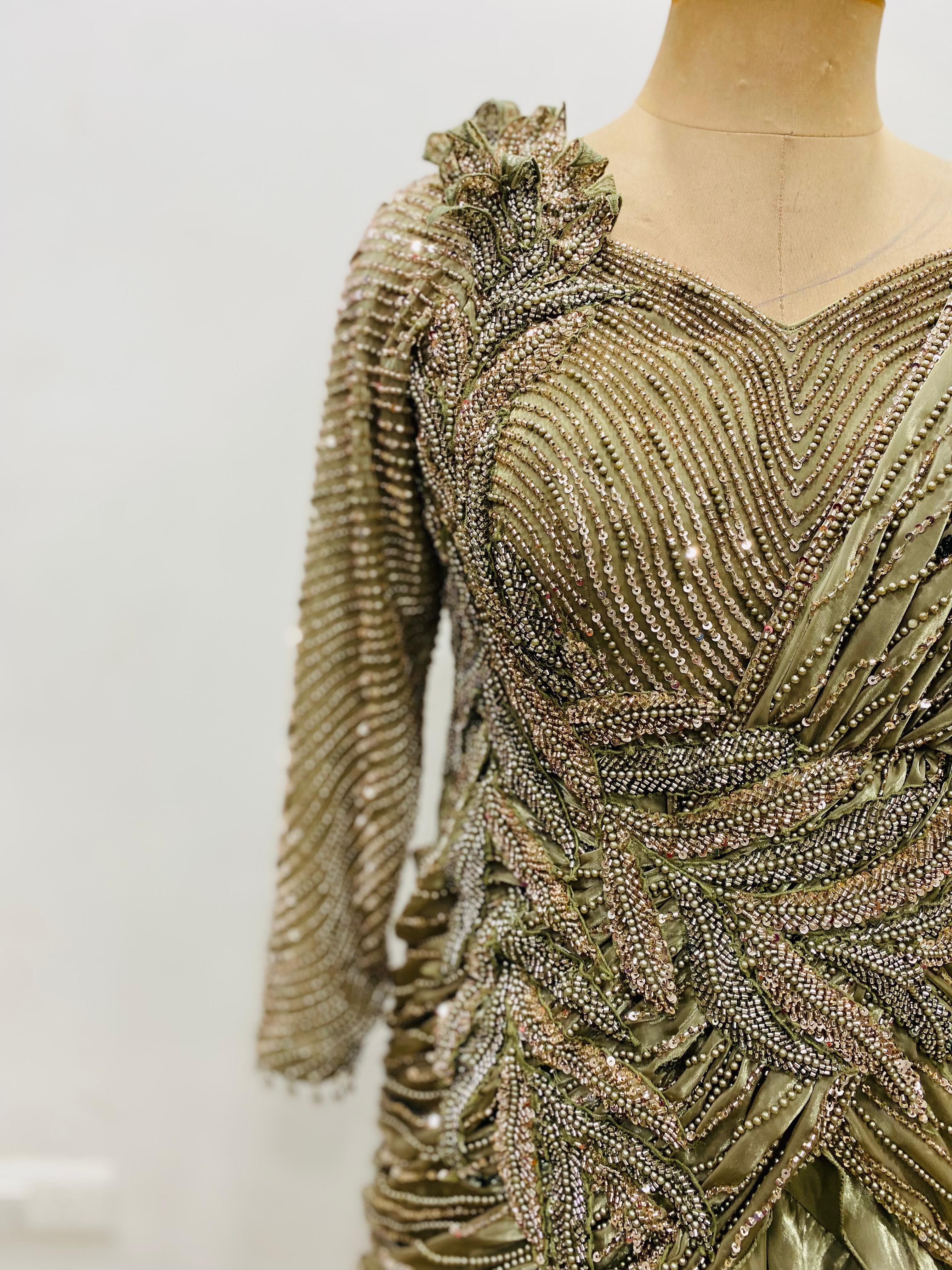 Olive Luxe Fish Cut Saree