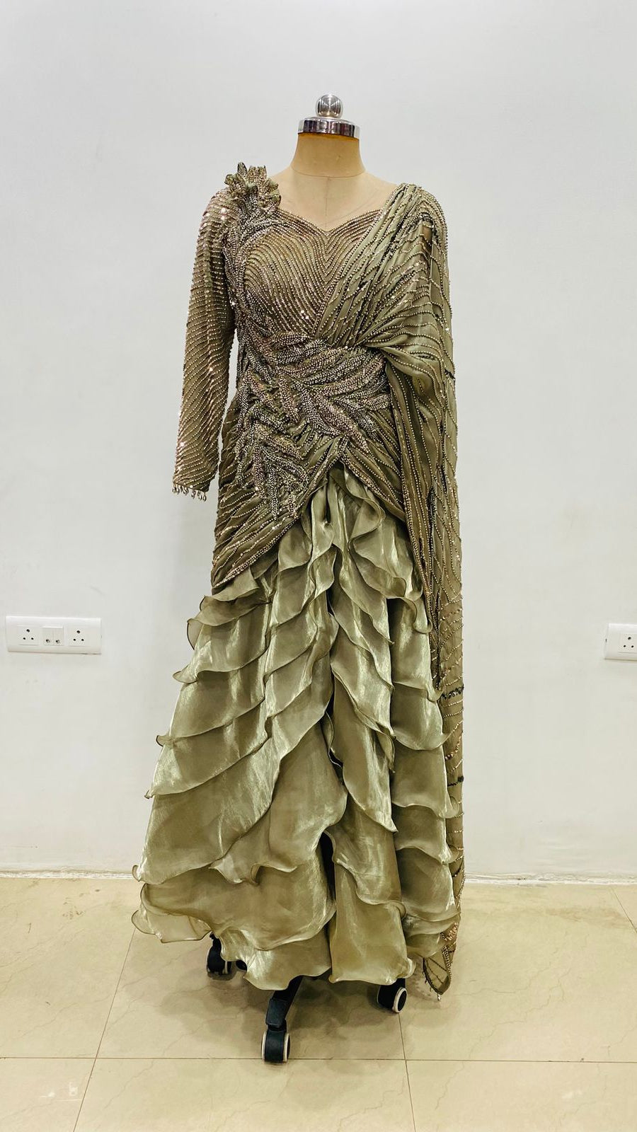 Olive Luxe Fish Cut Saree