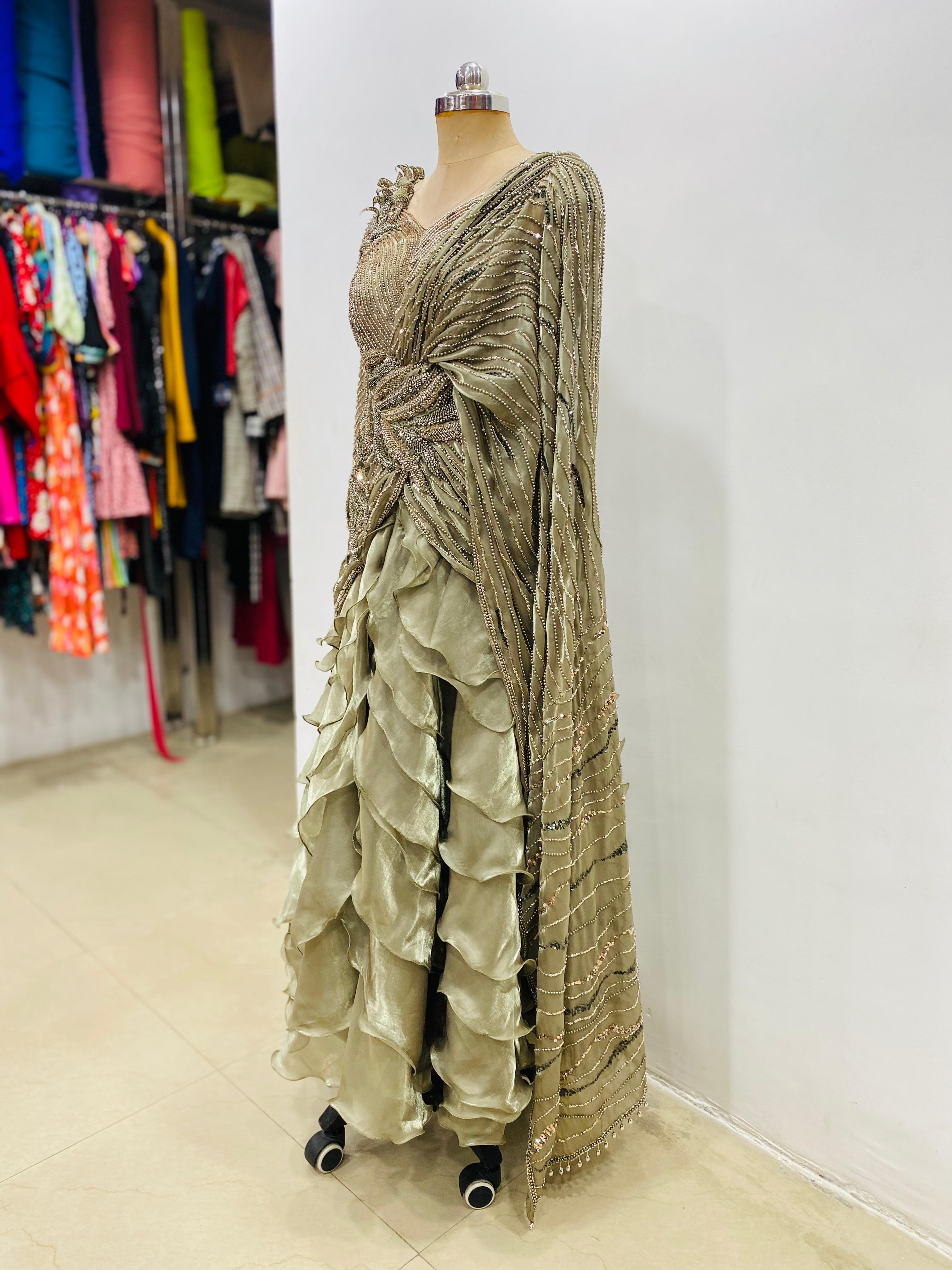 Olive Luxe Fish Cut Saree