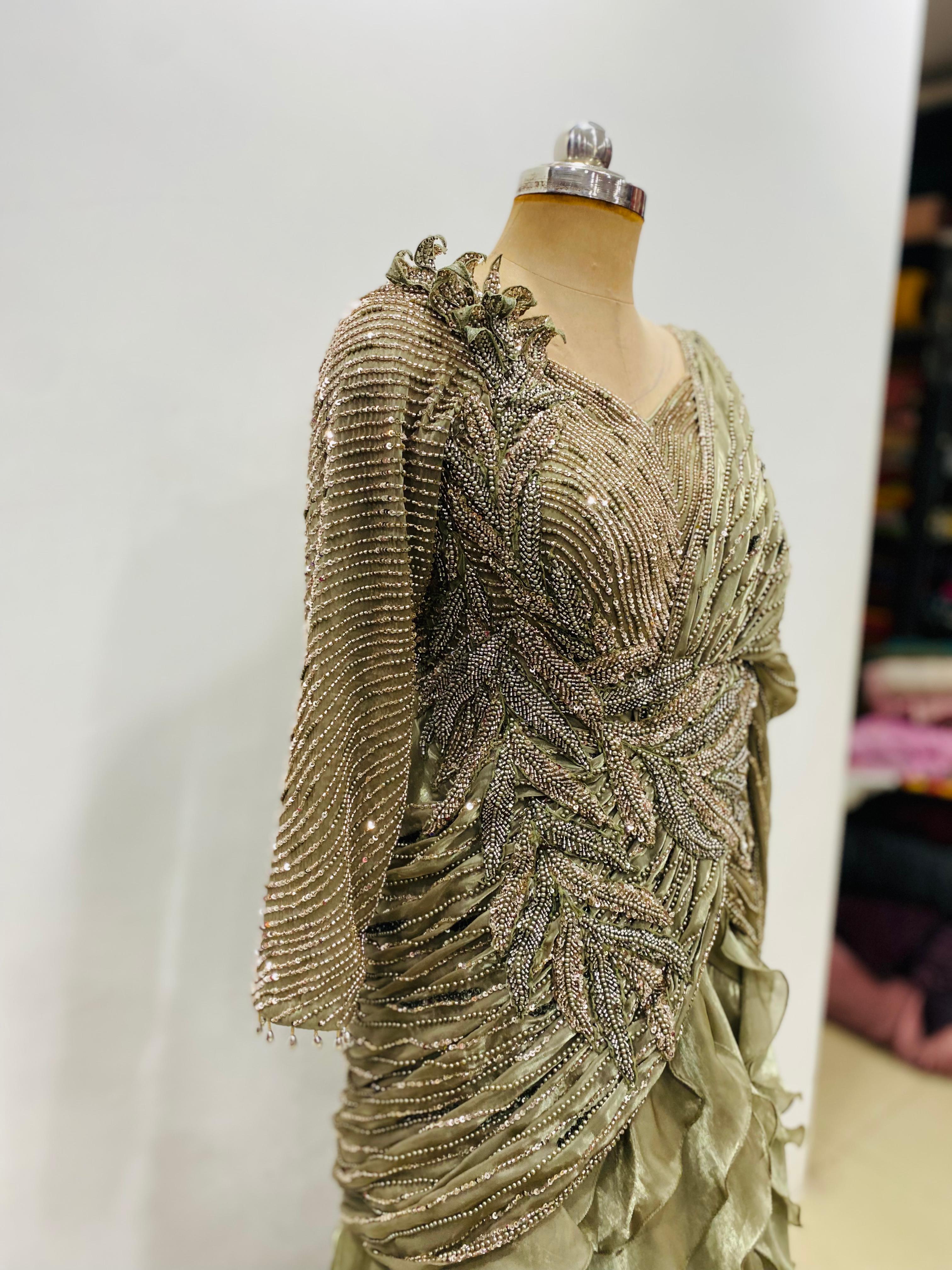 Olive Luxe Fish Cut Saree