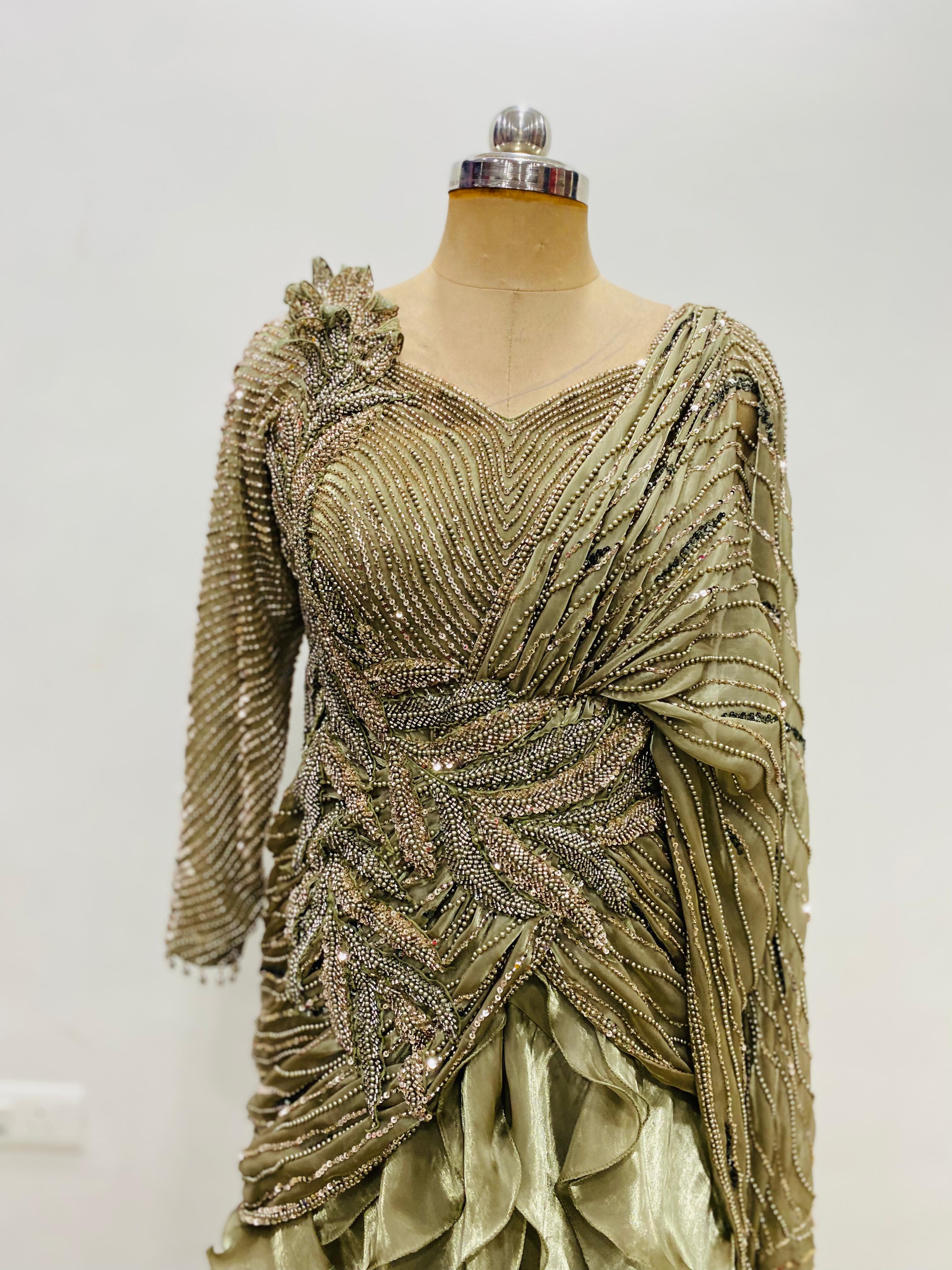 Olive Luxe Fish Cut Saree