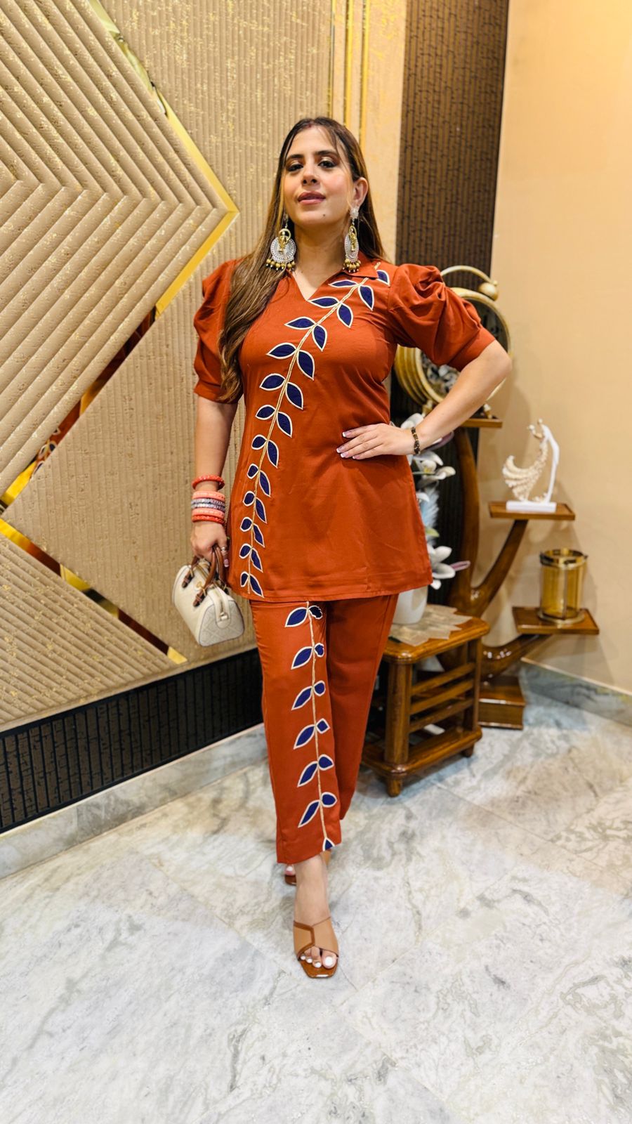 Rust Purple Leaves Co-Ord