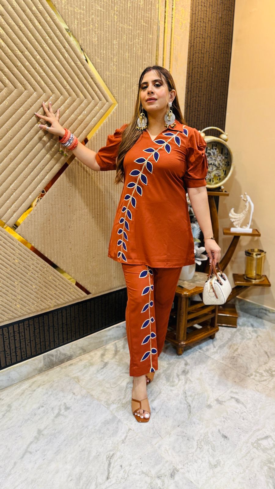 Rust Purple Leaves Co-Ord