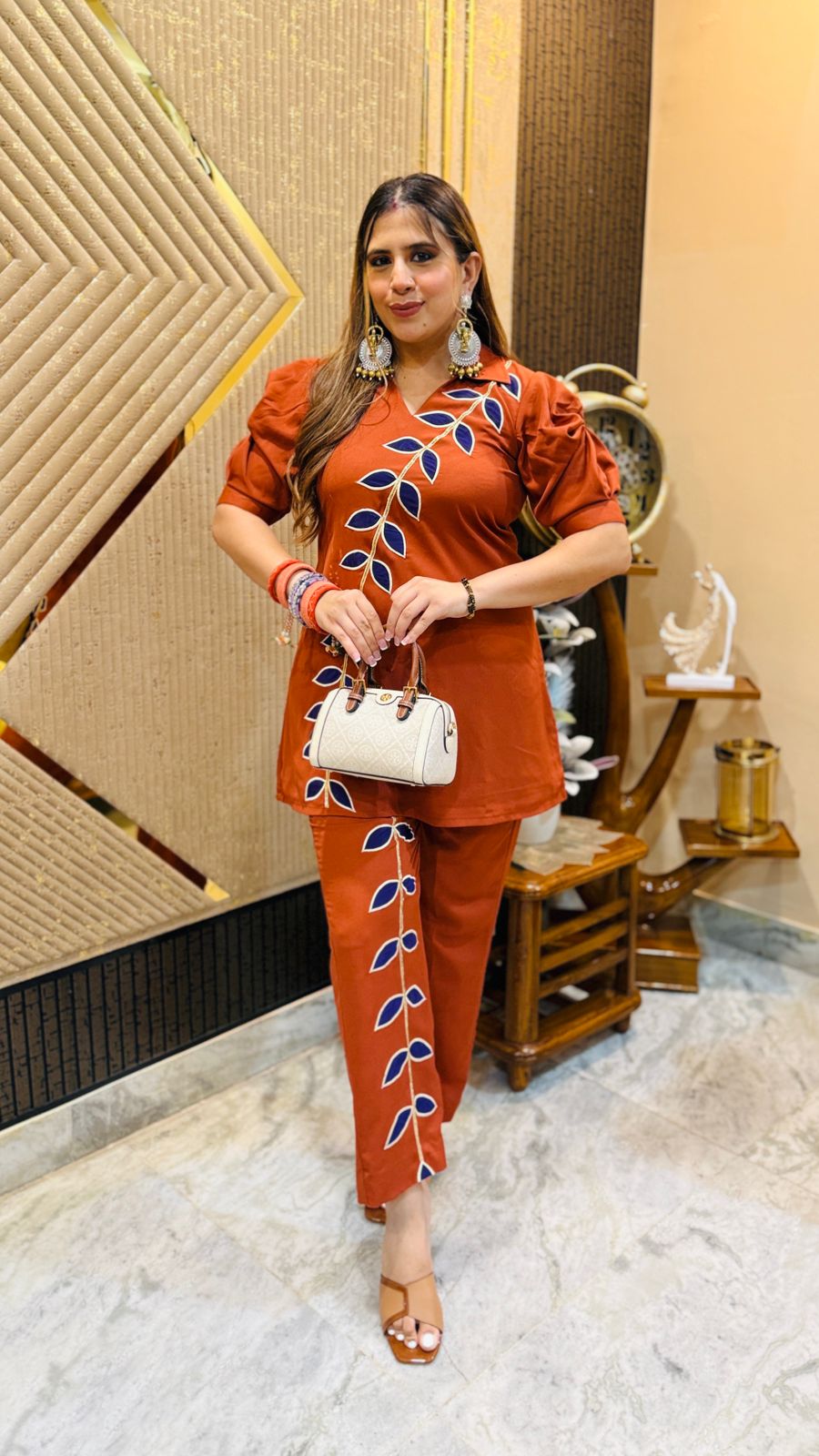 Rust Purple Leaves Co-Ord