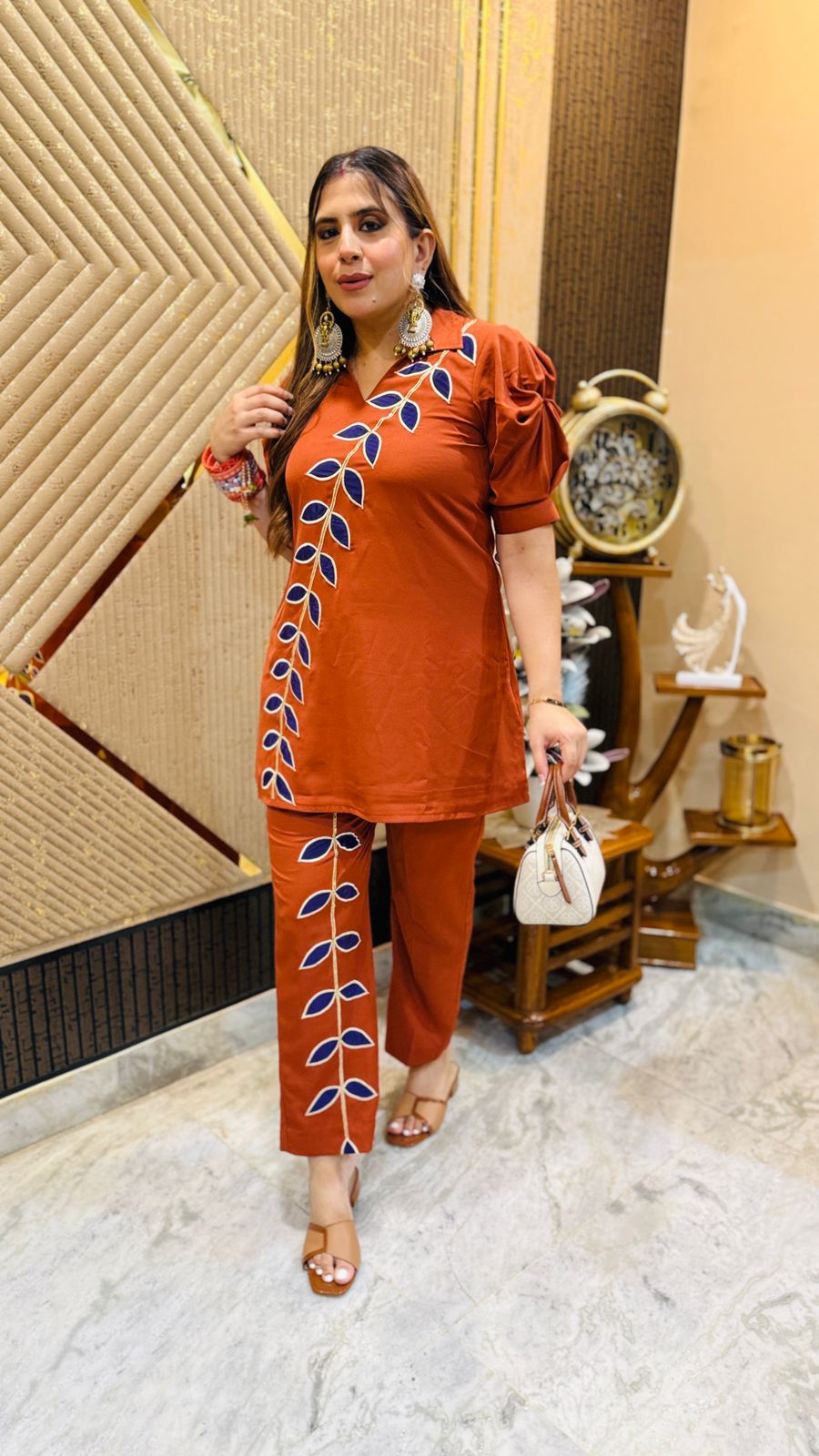 Rust Purple Leaves Co-Ord