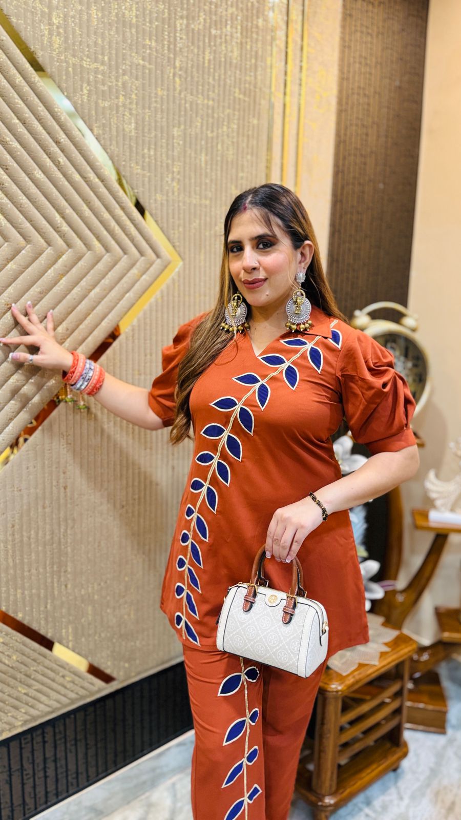 Rust Purple Leaves Co-Ord