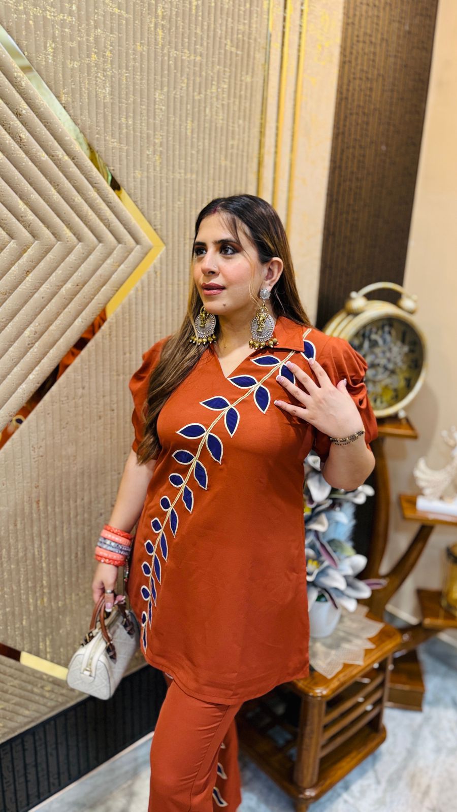 Rust Purple Leaves Co-Ord