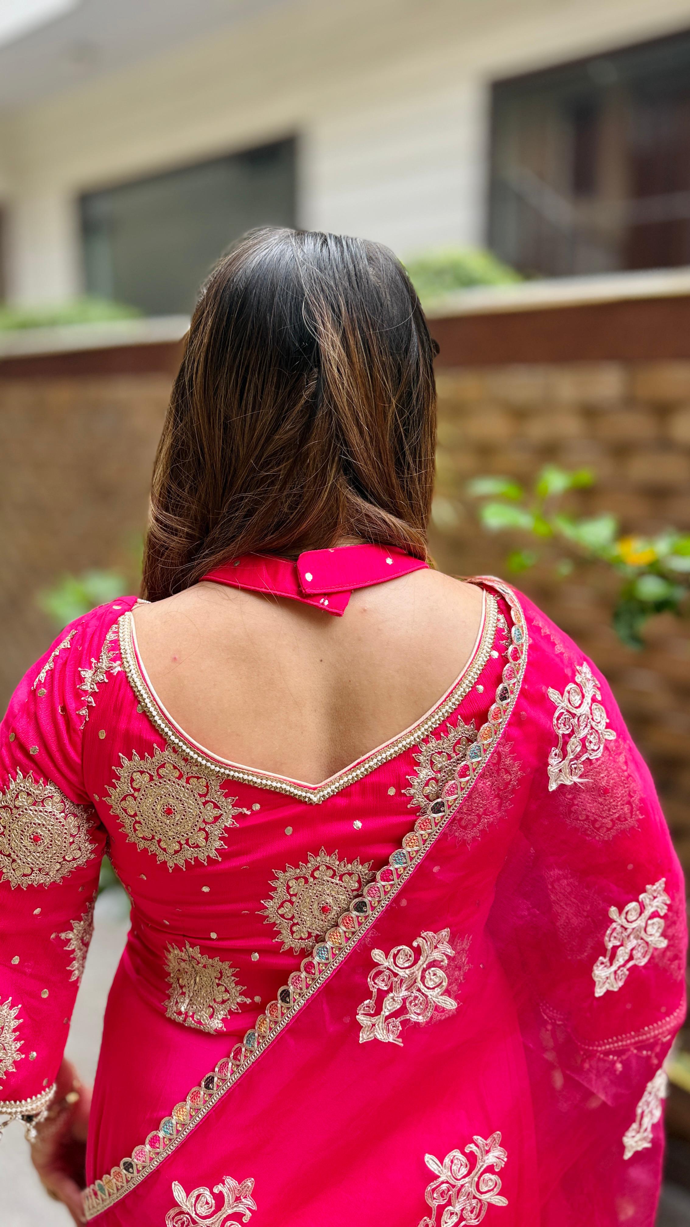 Gorgeous Pink Crepe Anarkali