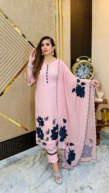 Blush-Peacock Diwali Suit
