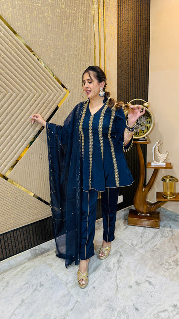 Navy Blue Festive Suit