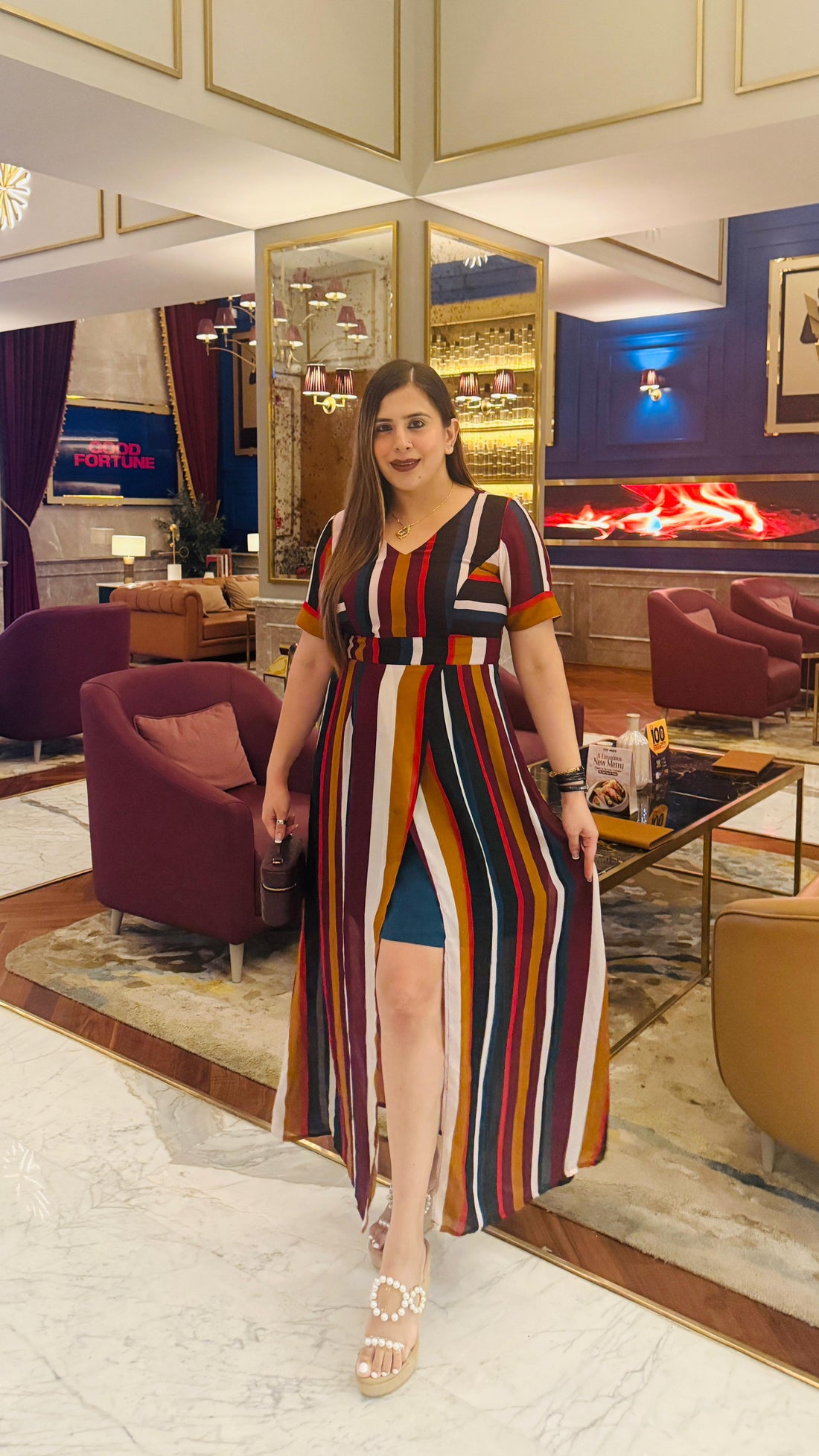 Rainbow Charm Maxi Dress