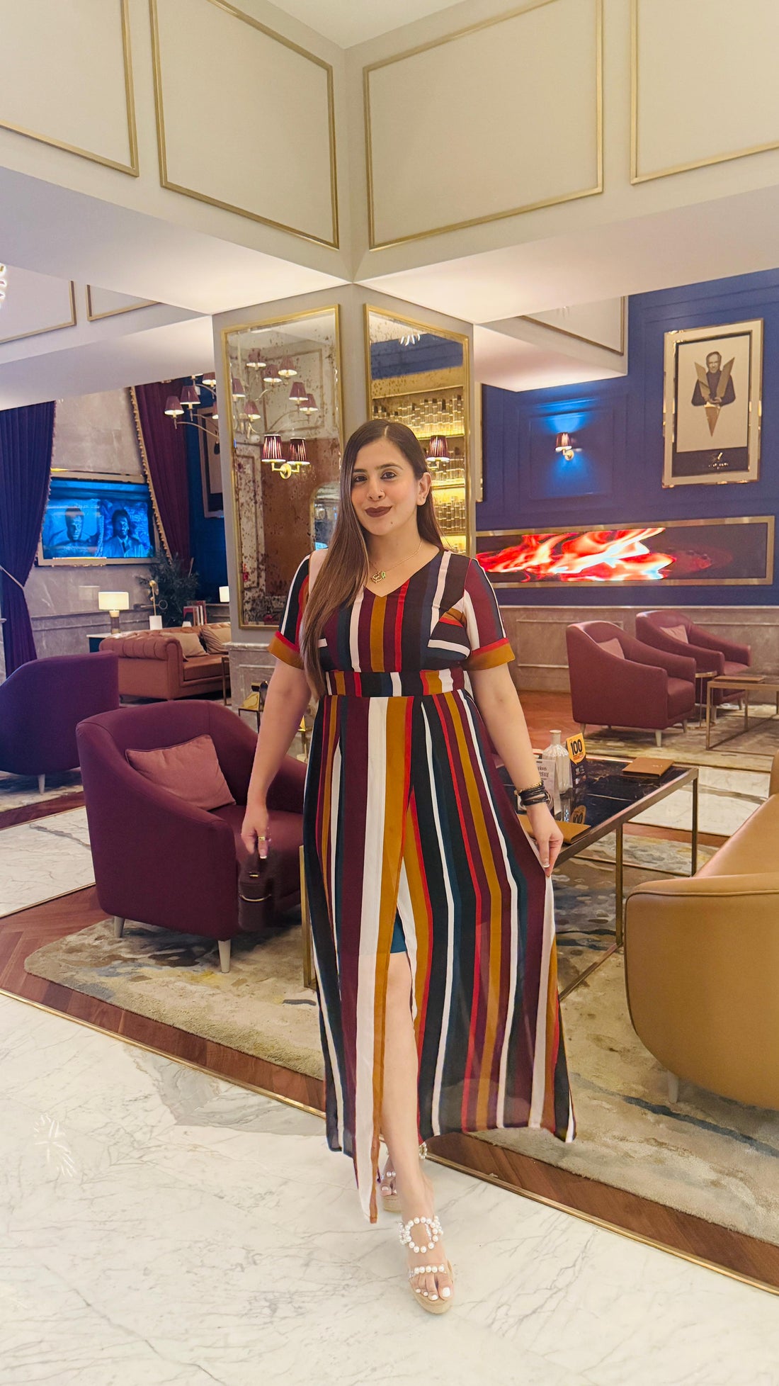 Rainbow Charm Maxi Dress