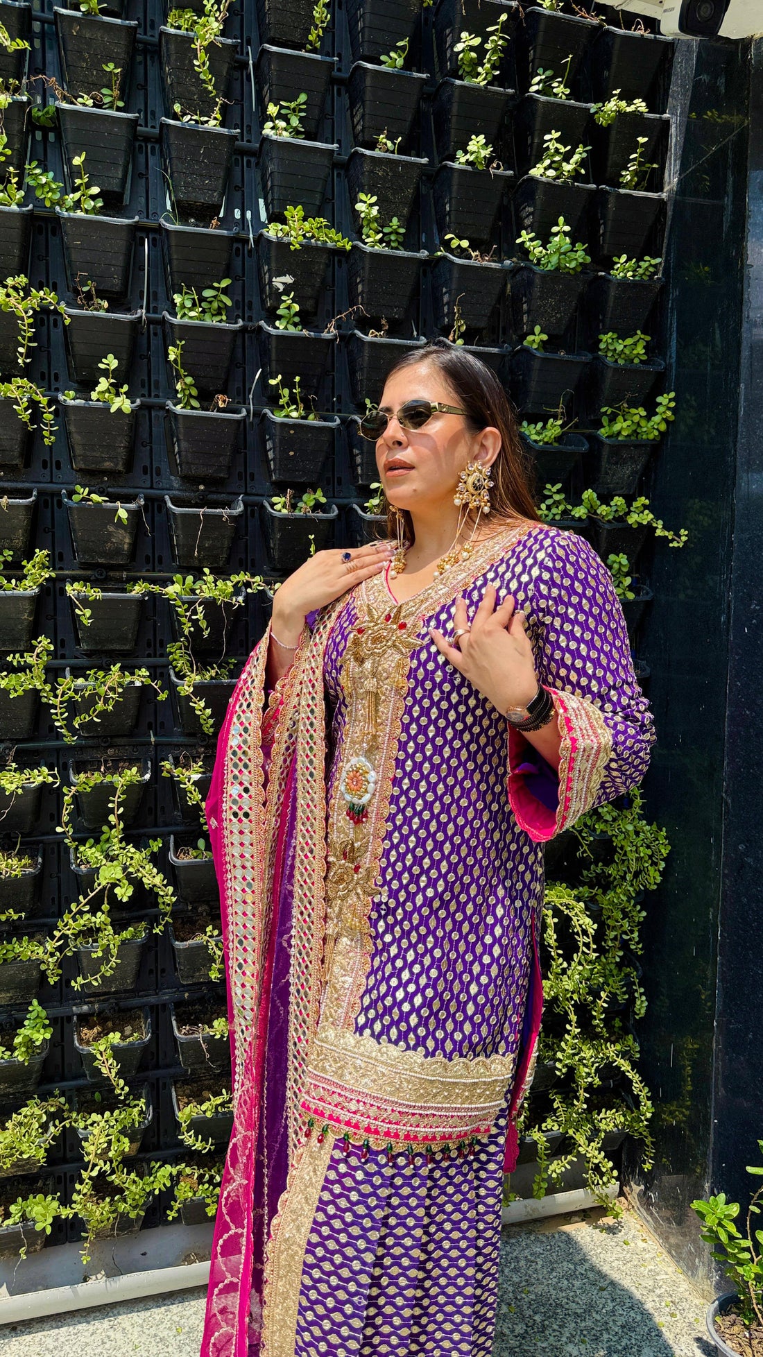 Purple Drape Pant Suit