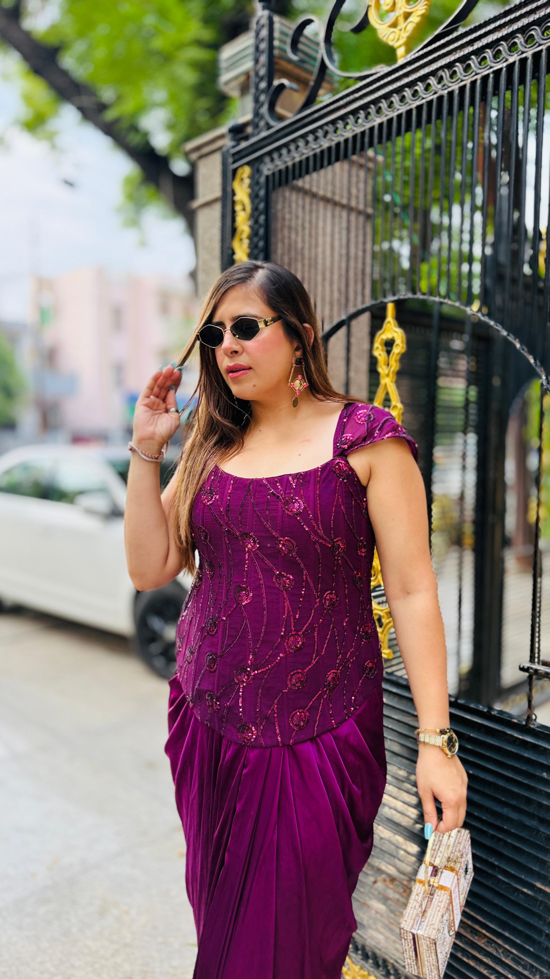 Date The Wine Corset + Drape Skirt