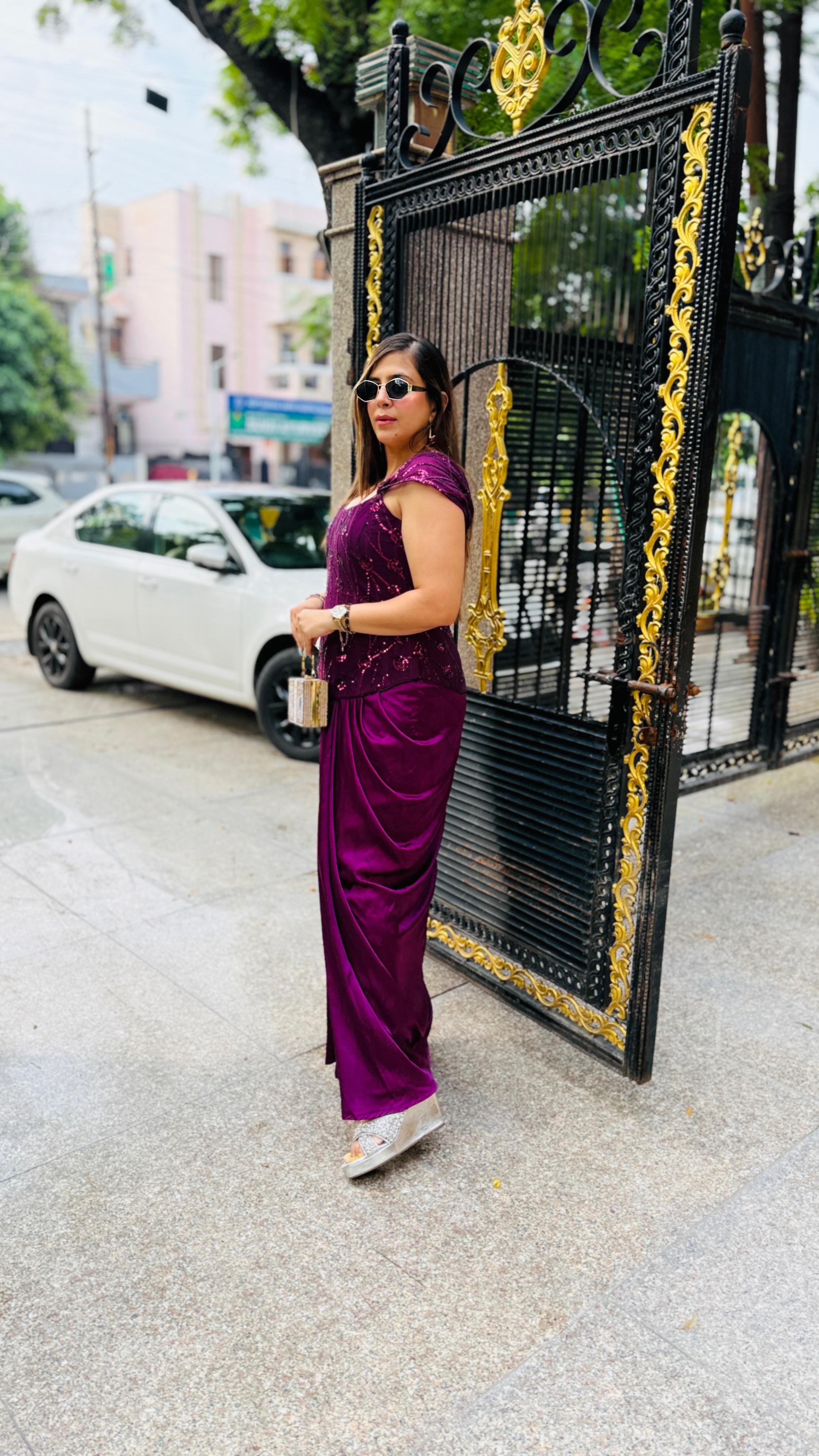 Date The Wine Corset + Drape Skirt