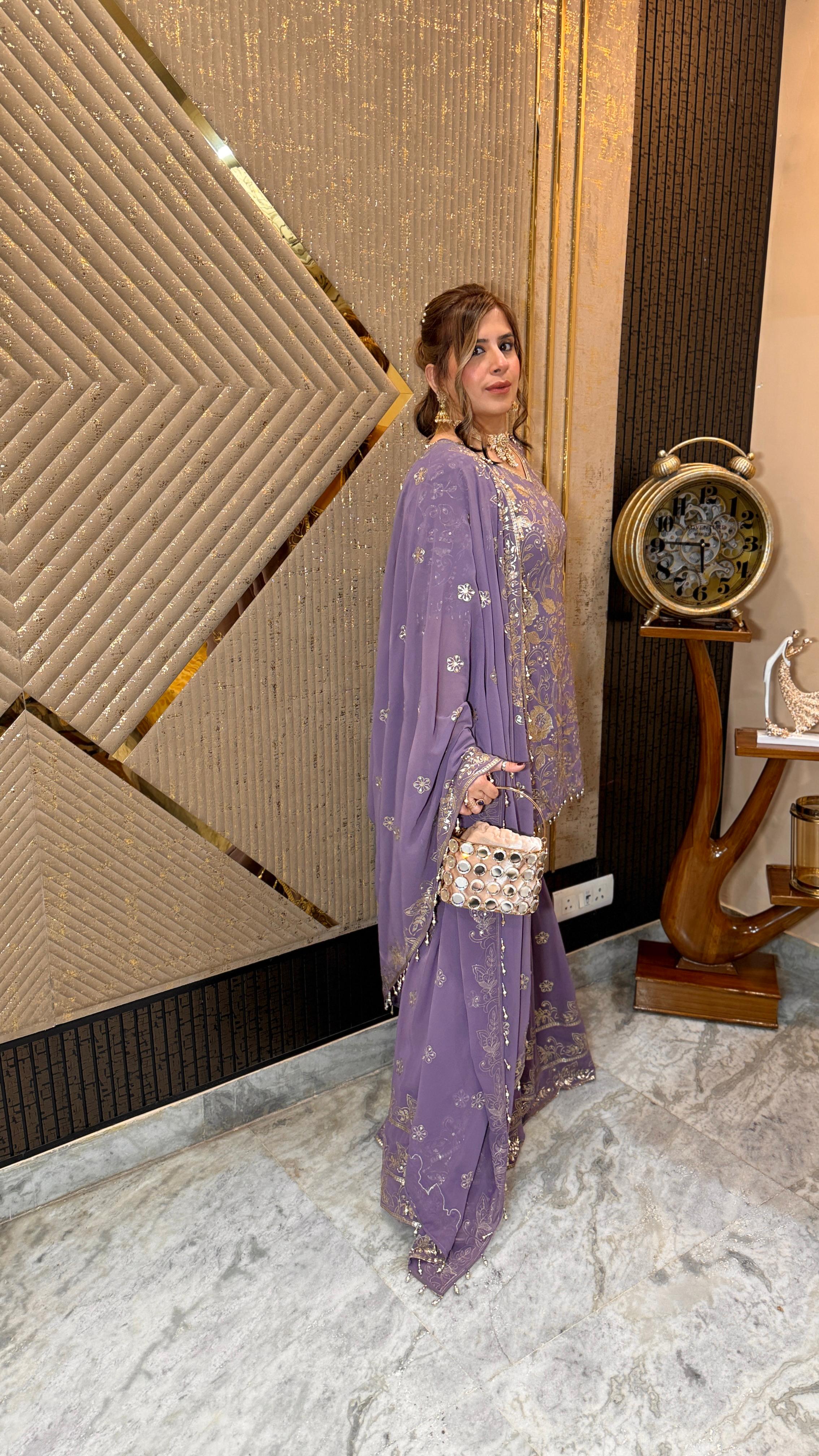 Mauve Bridal Garara