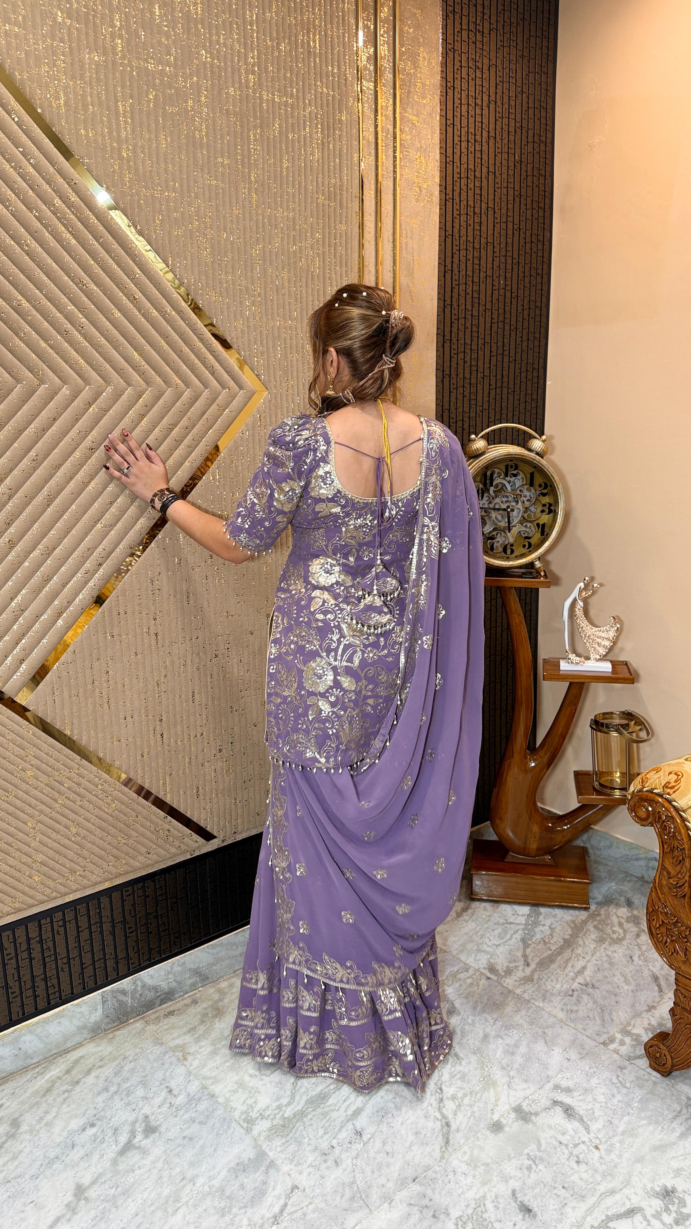 Mauve Bridal Garara