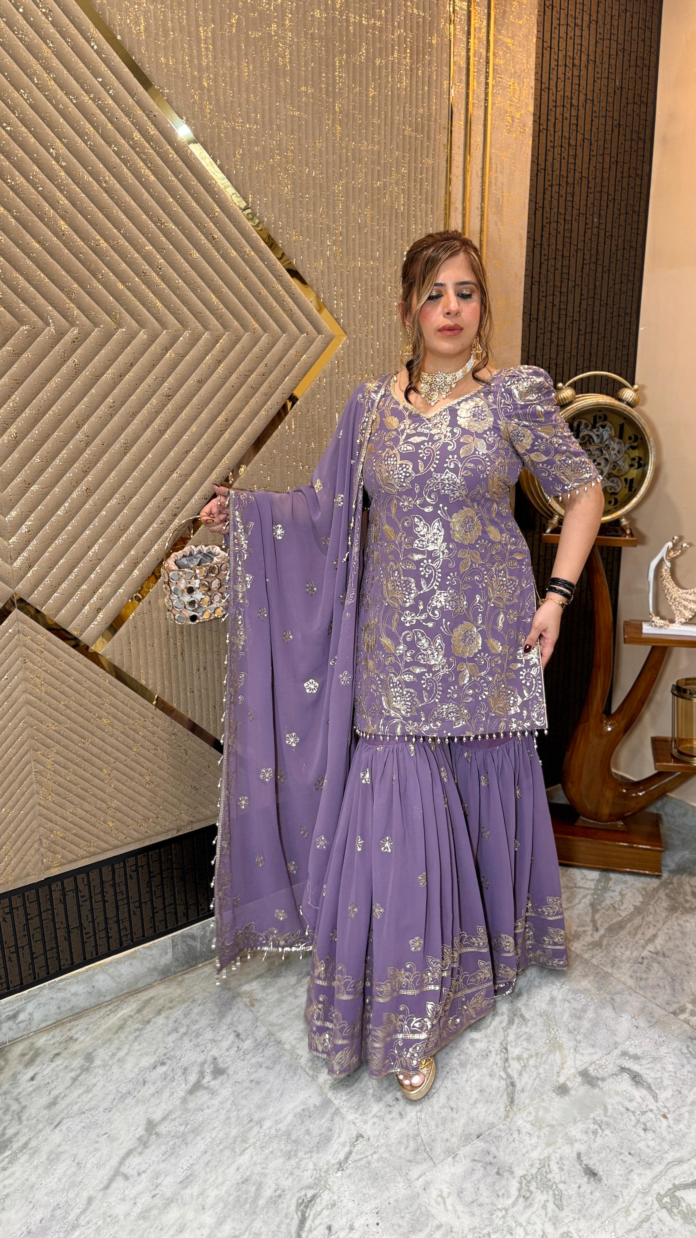Mauve Bridal Garara