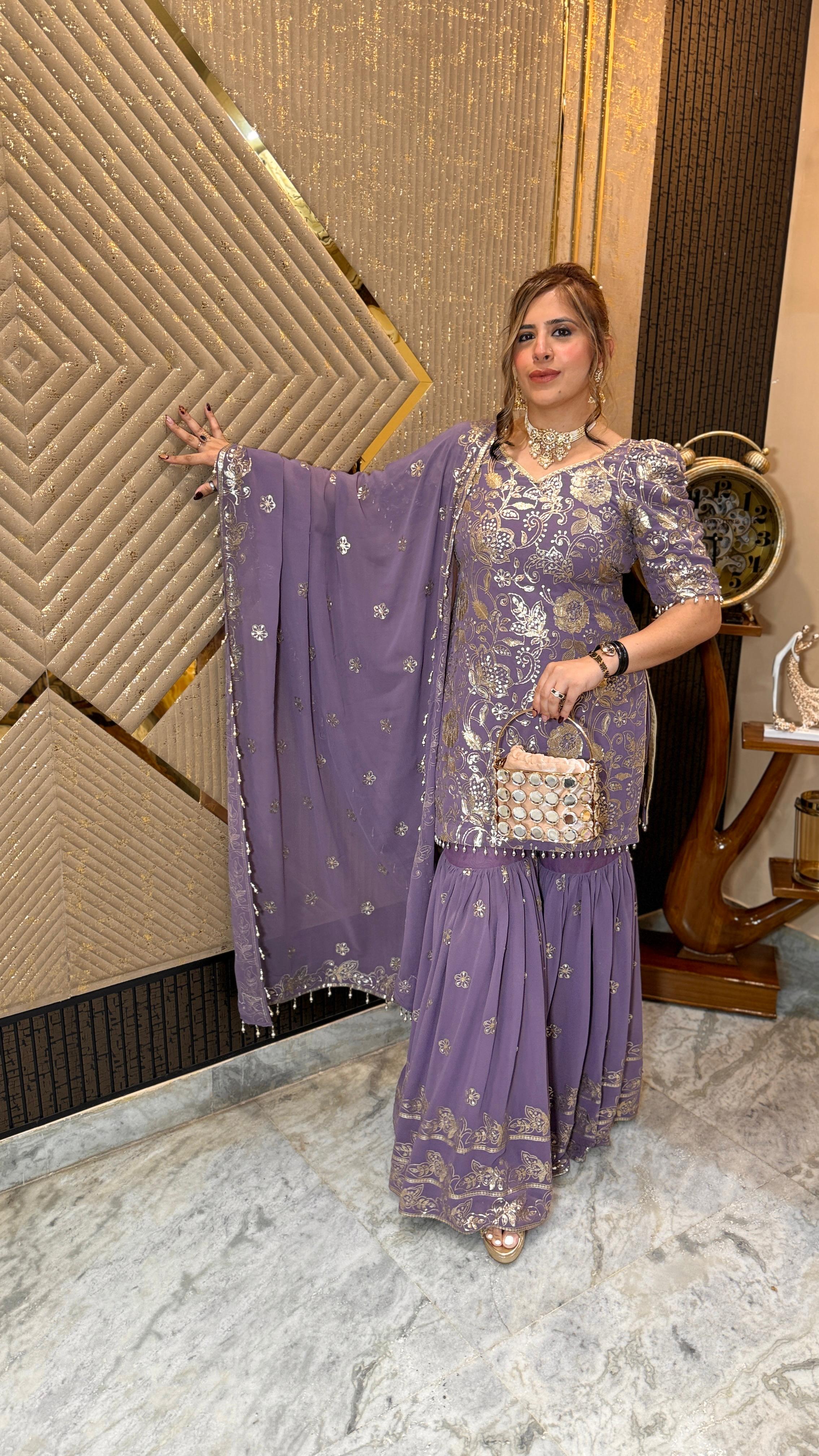 Mauve Bridal Garara