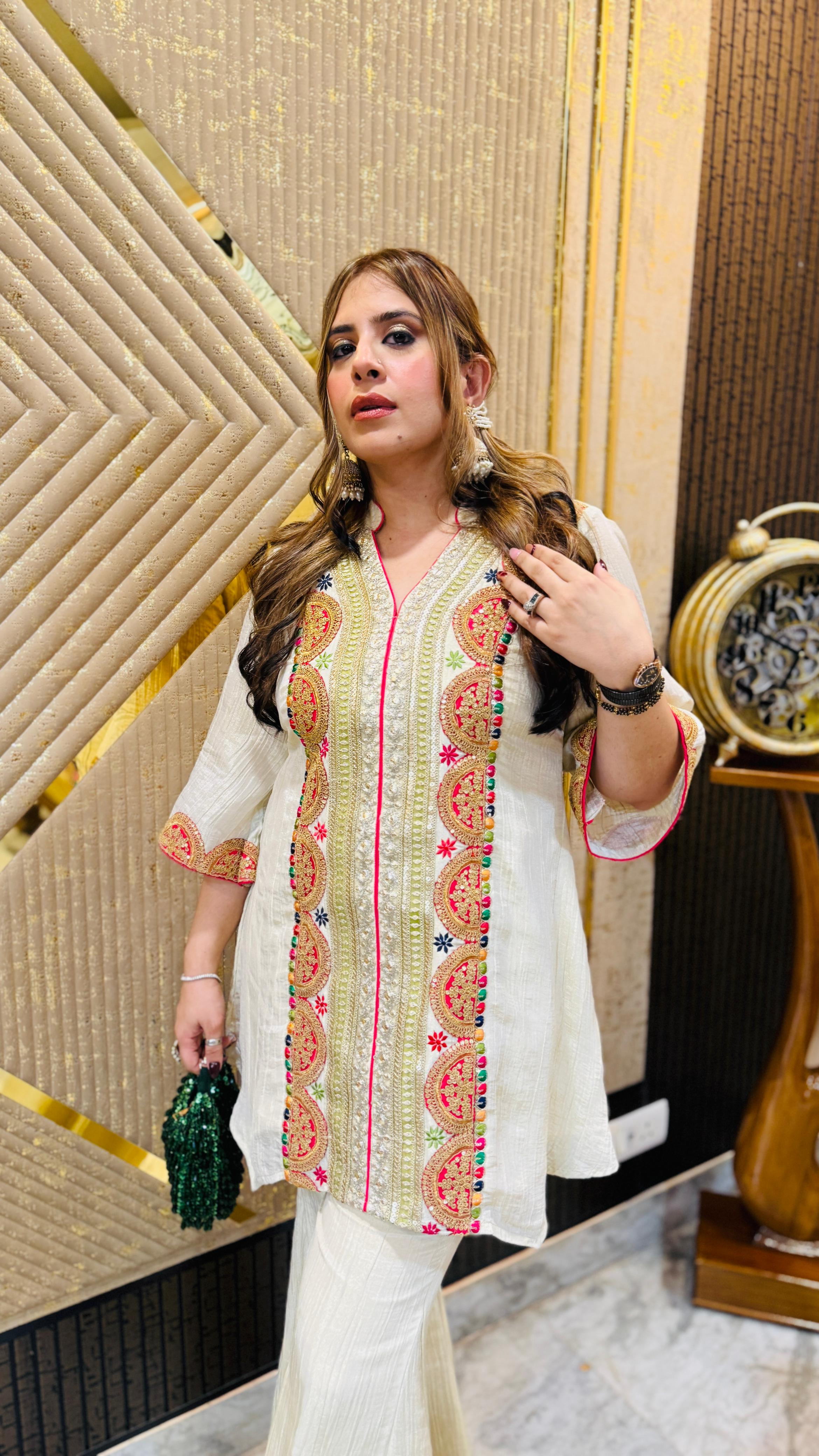 Ivory Crushed Tissue Co-Ord