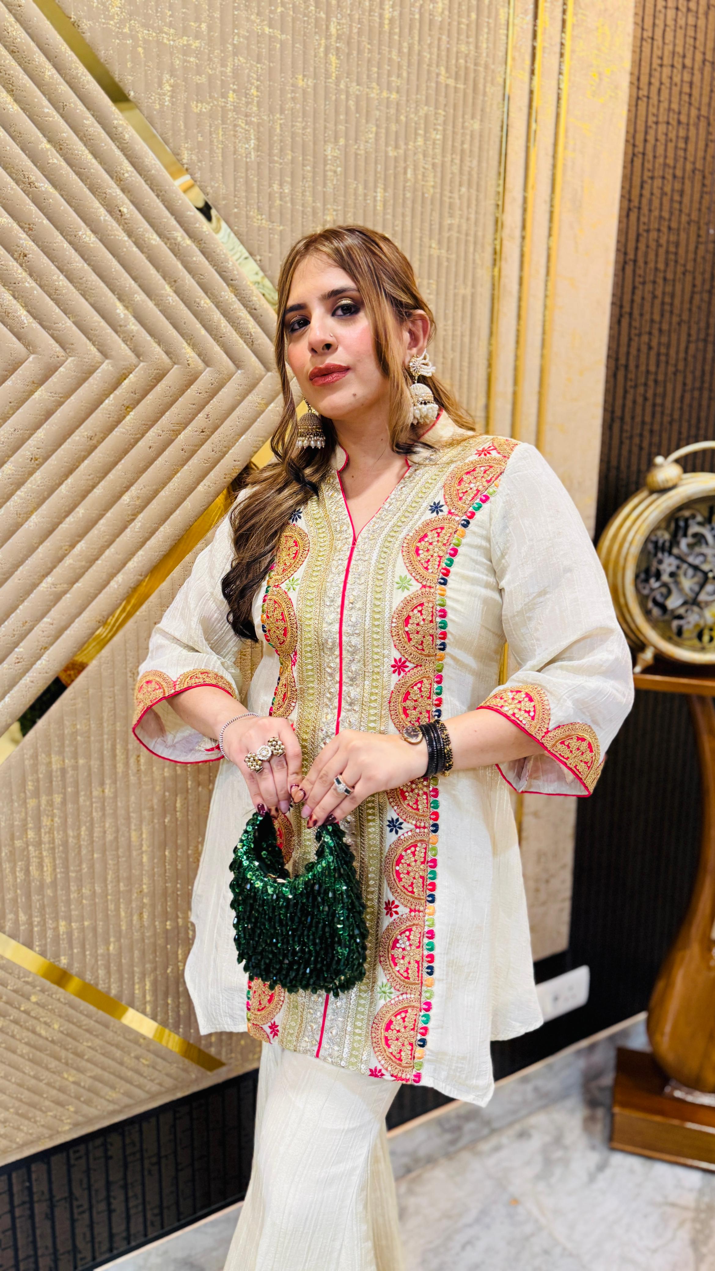 Ivory Crushed Tissue Co-Ord