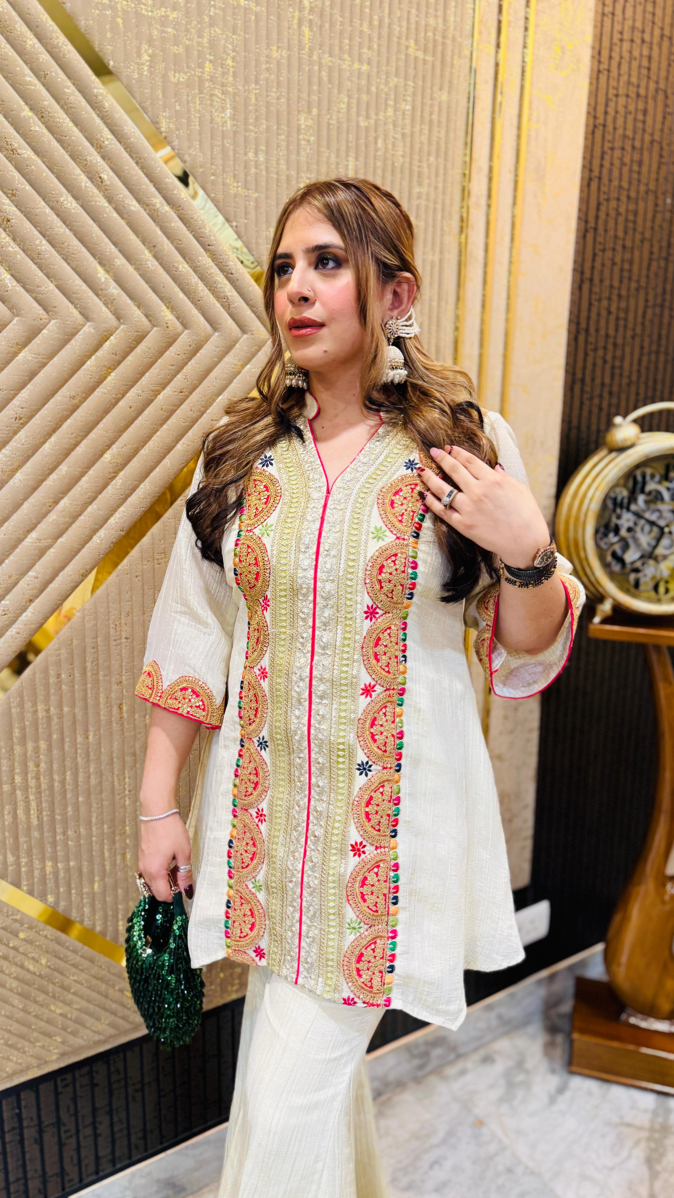 Ivory Crushed Tissue Co-Ord