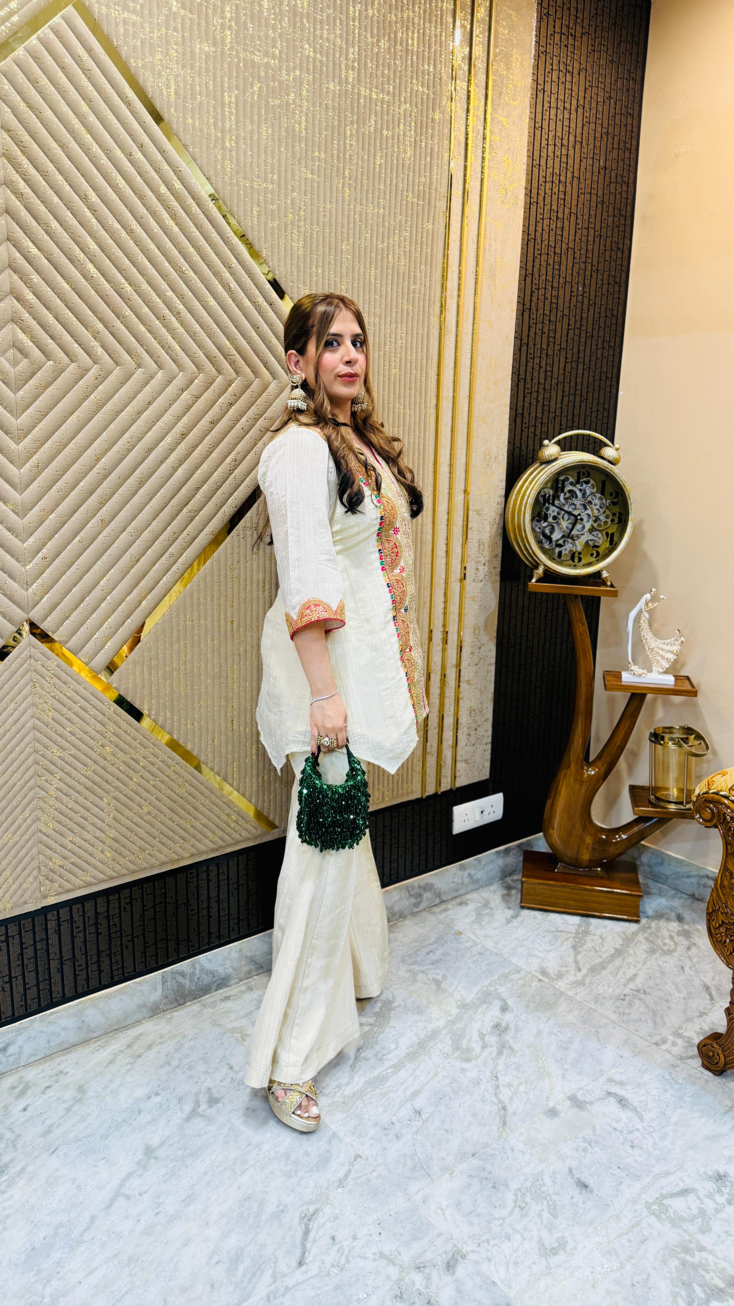 Ivory Crushed Tissue Co-Ord