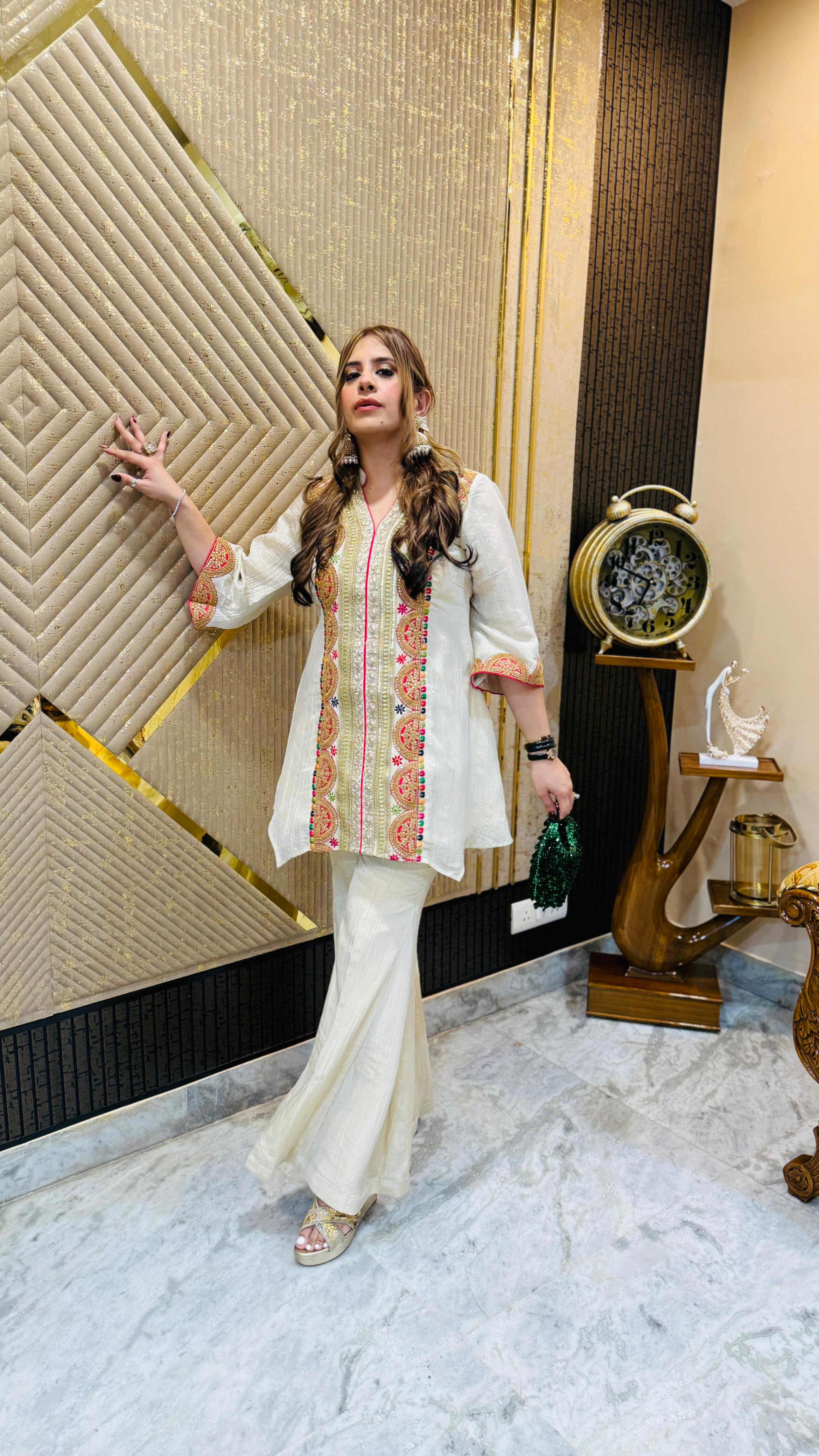 Ivory Crushed Tissue Co-Ord