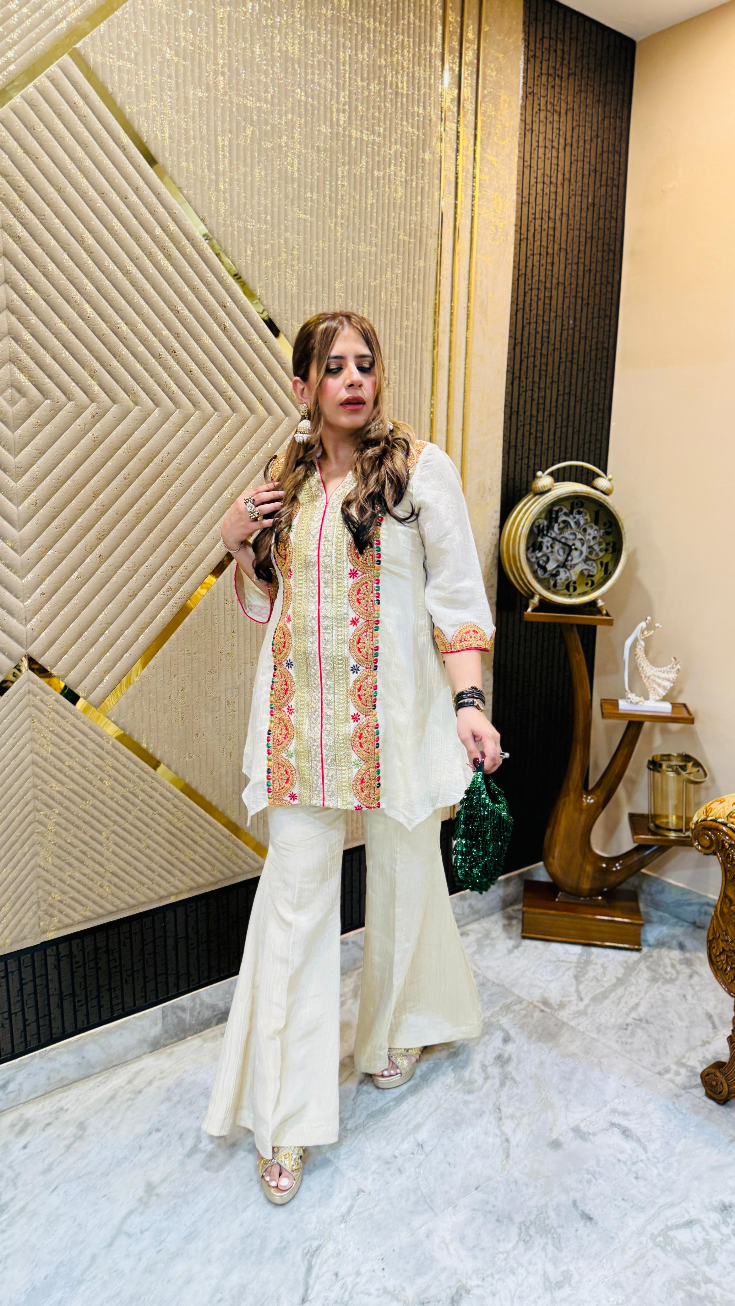 Ivory Crushed Tissue Co-Ord