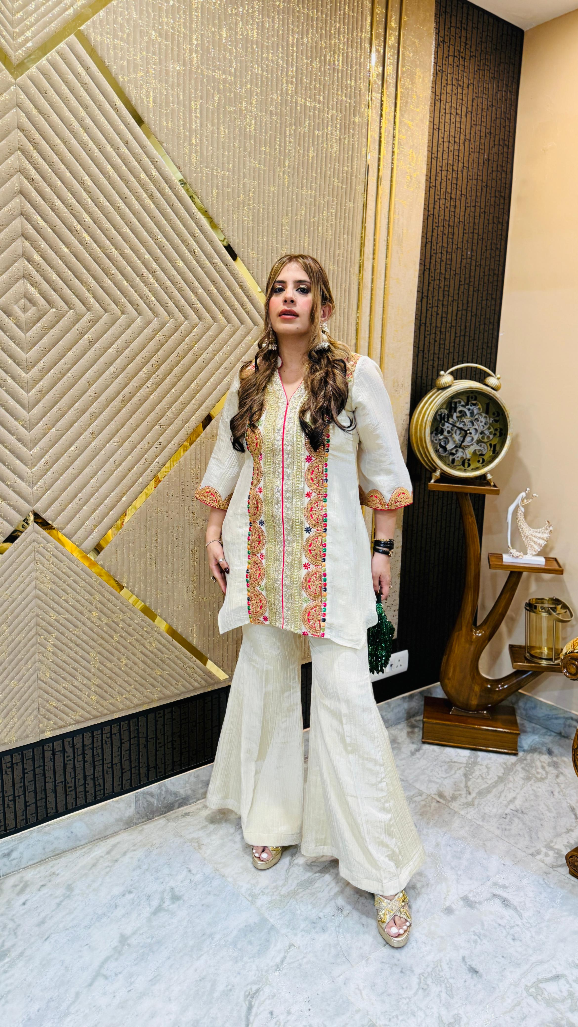 Ivory Crushed Tissue Co-Ord