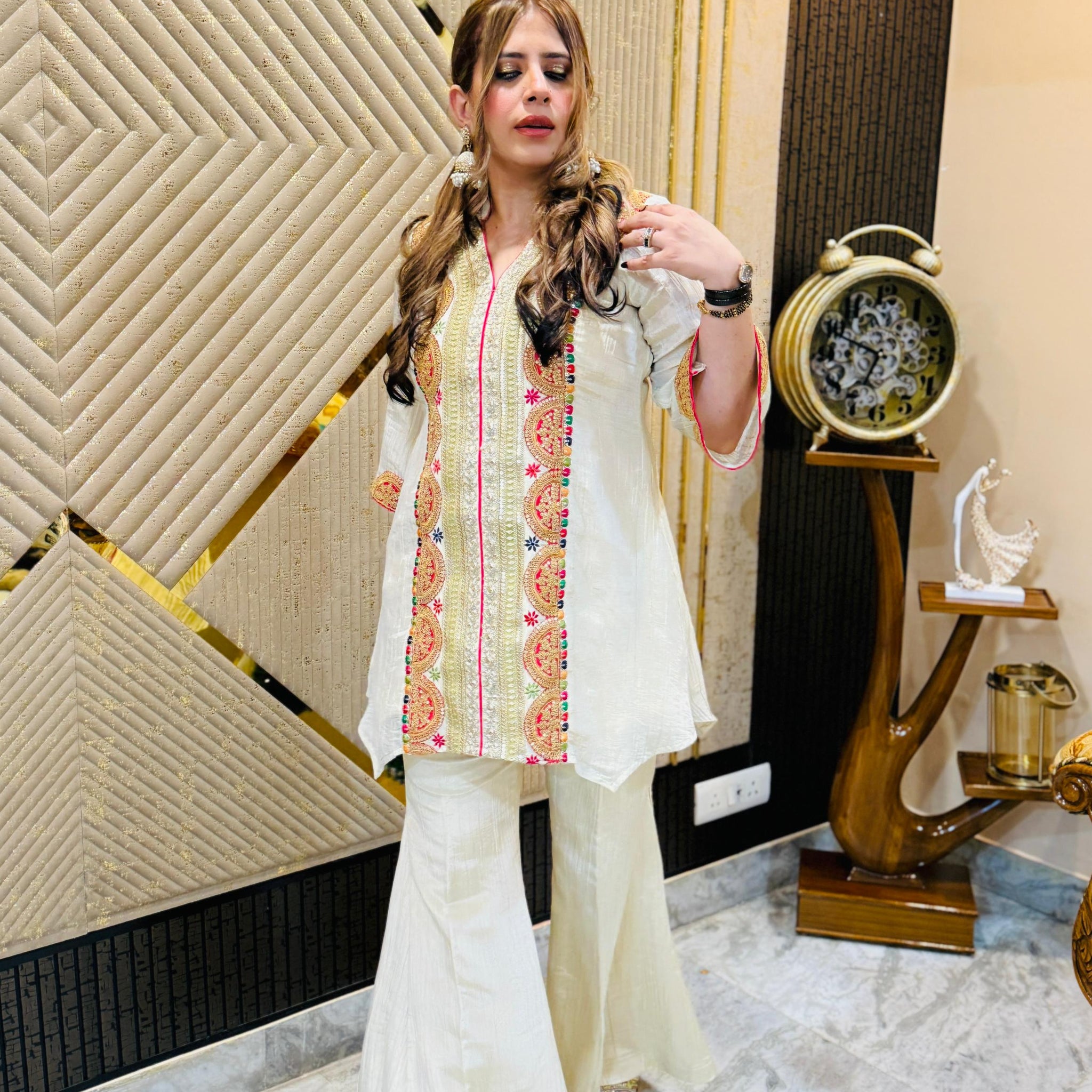 Ivory Crushed Tissue Co-Ord