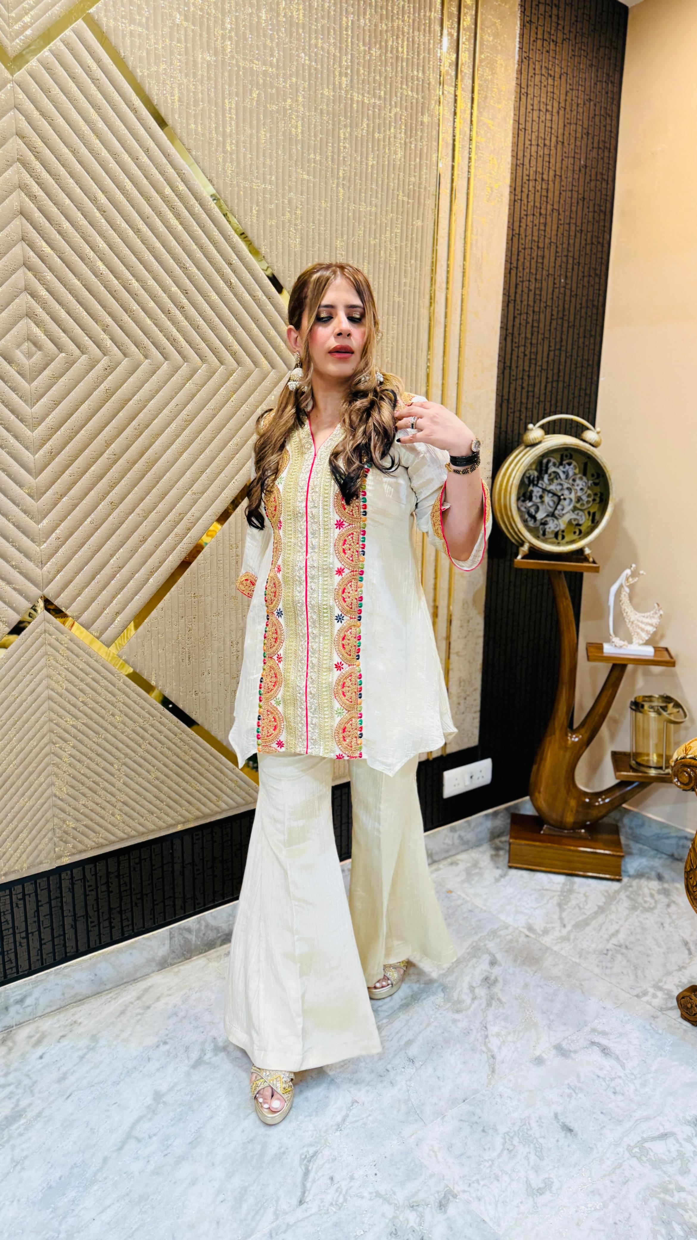 Ivory Crushed Tissue Co-Ord