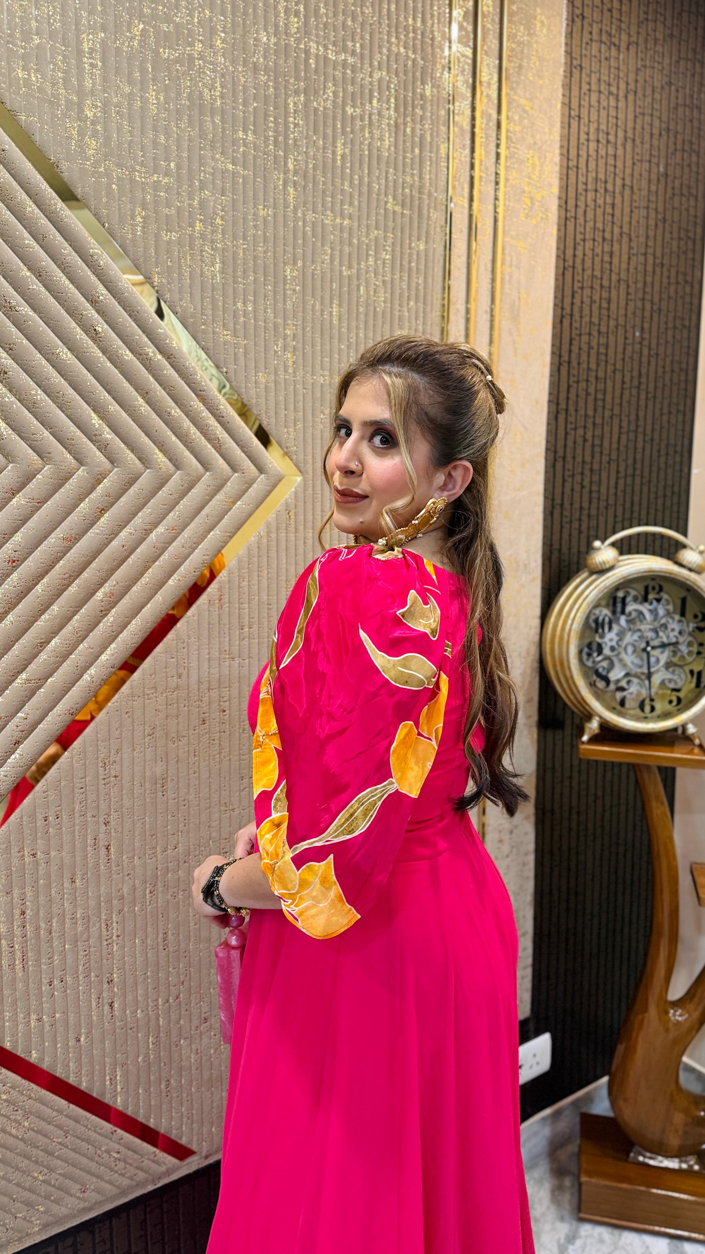 Pink Diwali Jumpsuit