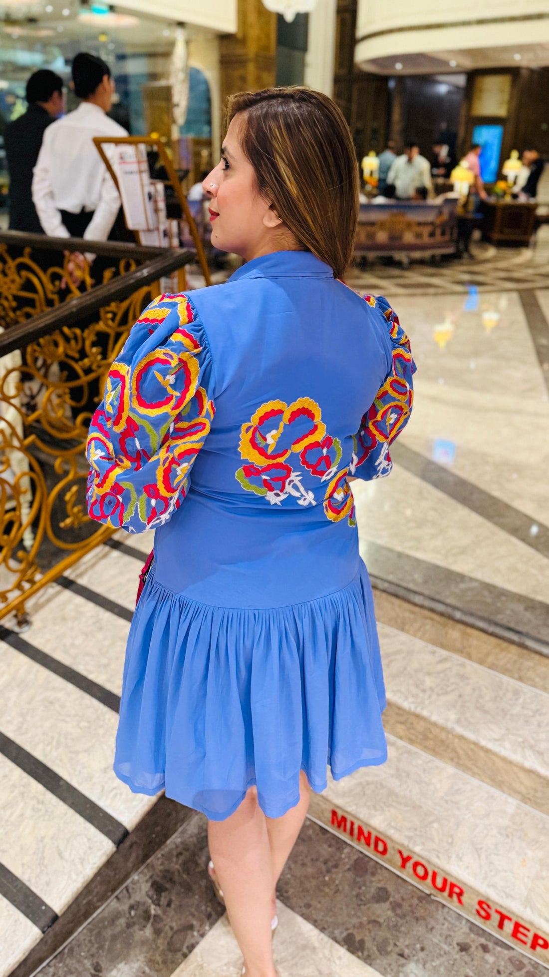 Blue Birthday Embroidered Dress