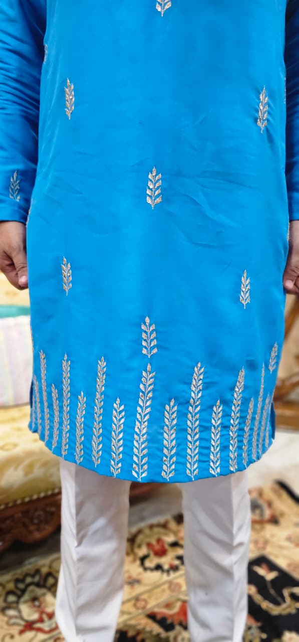 Menswear Blue Kurta Set