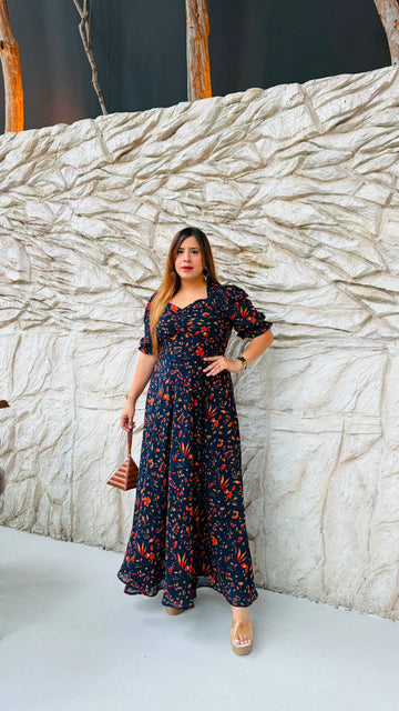 Blue Brigade Maxi Dress