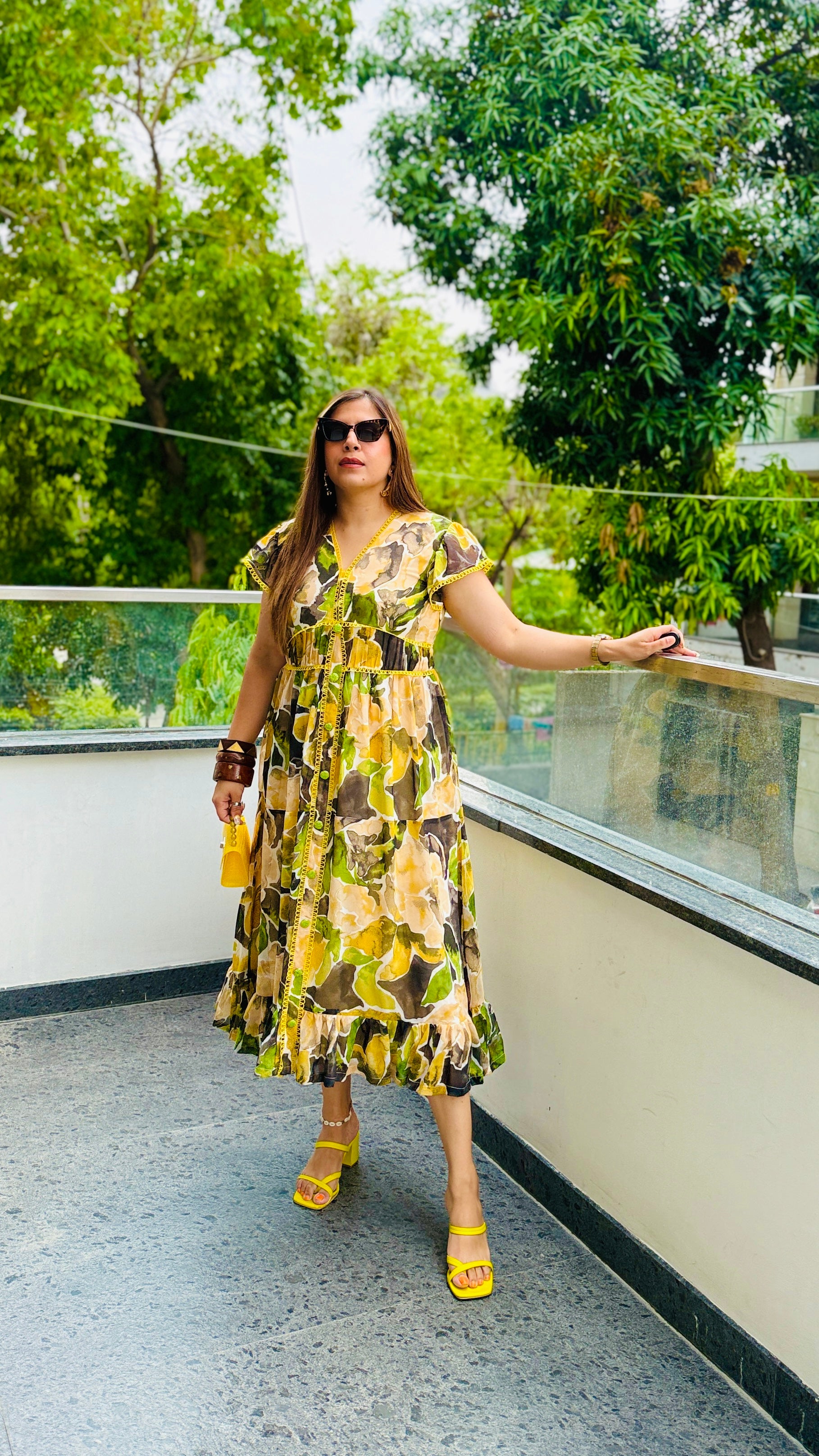 Lemongrass Chiffon Midi