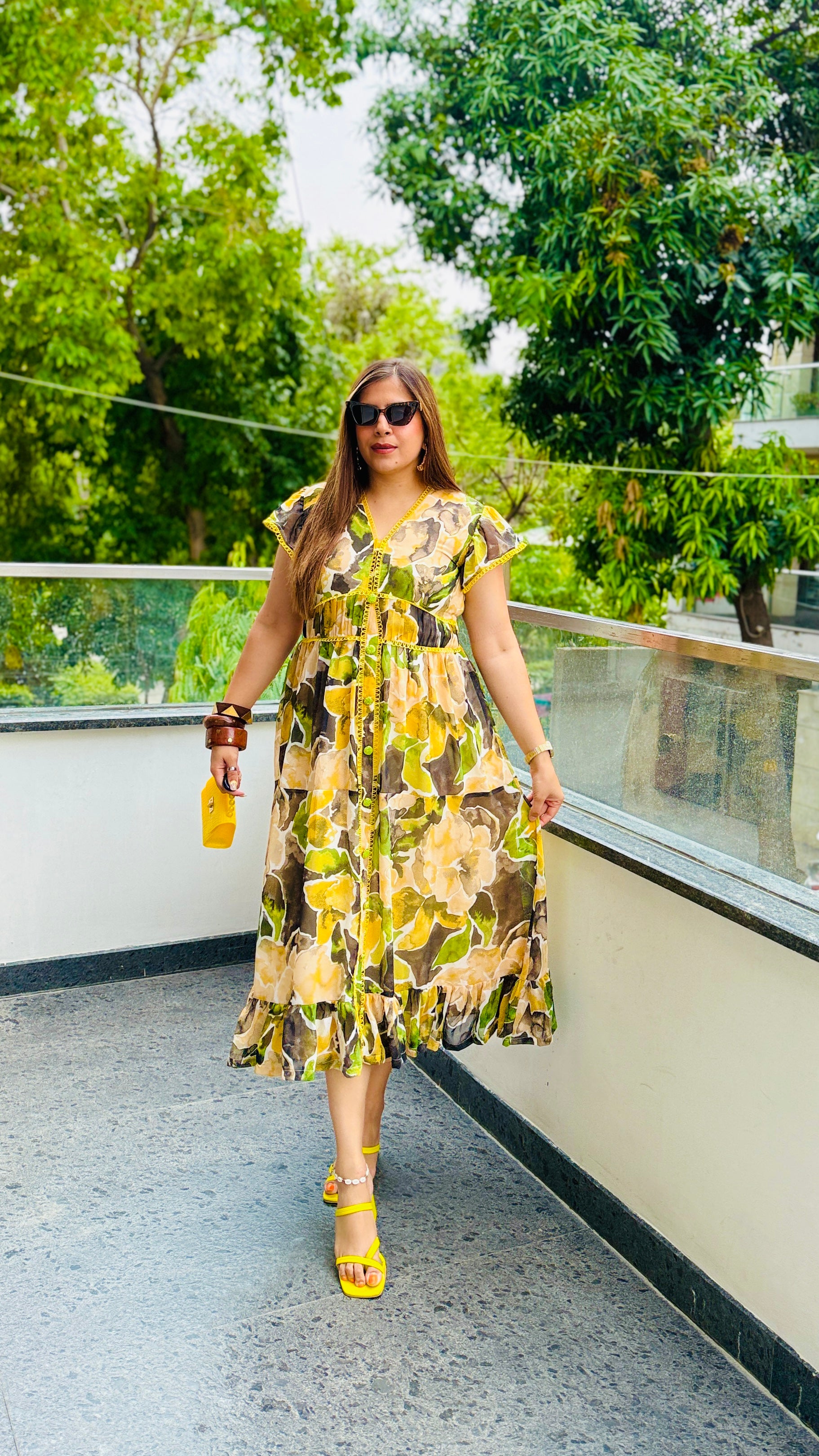 Lemongrass Chiffon Midi