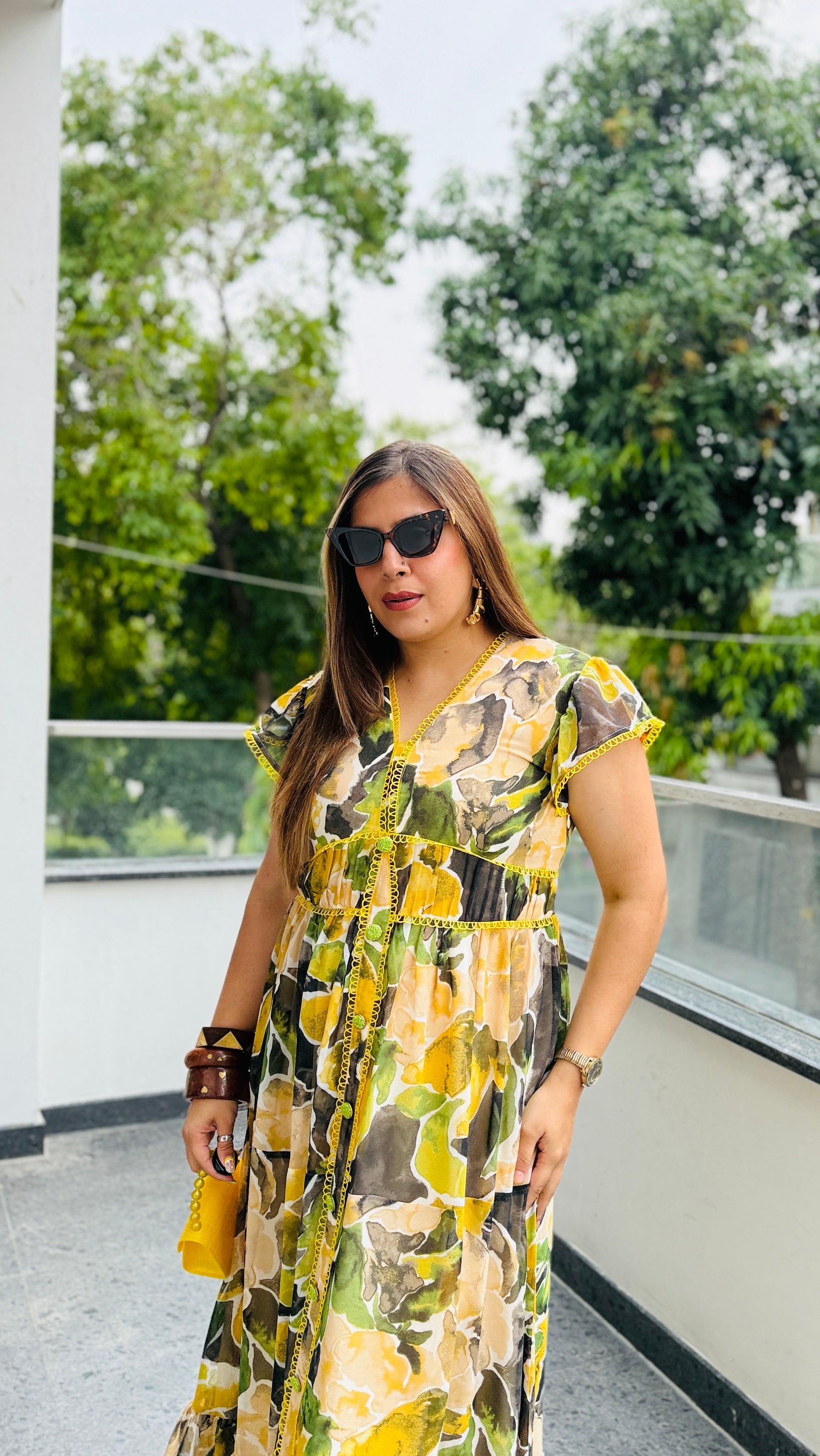 Lemongrass Chiffon Midi