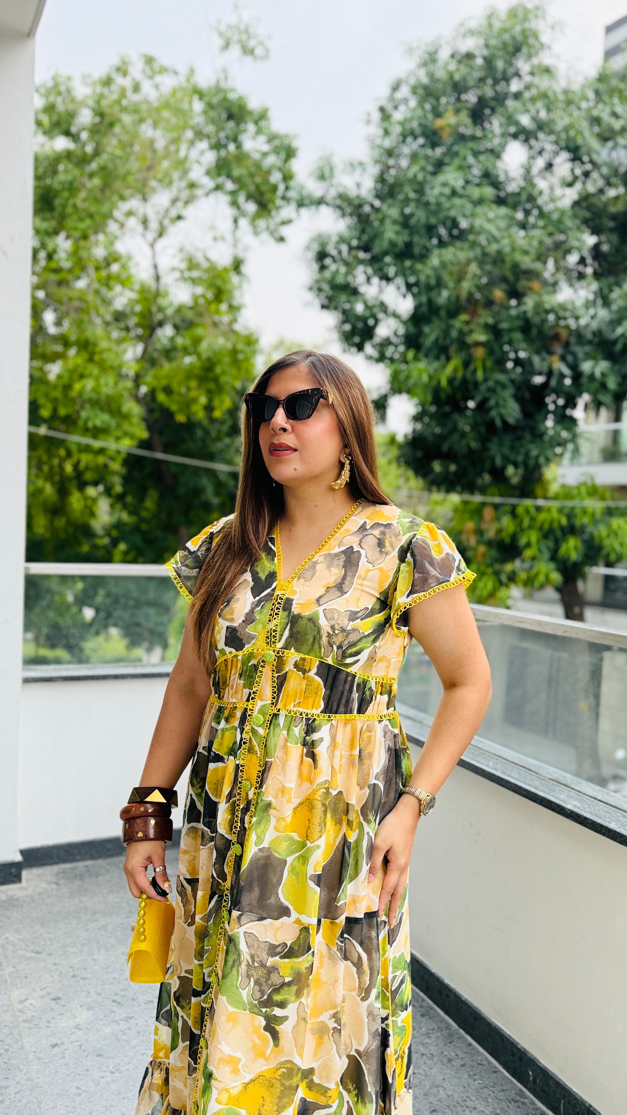 Lemongrass Chiffon Midi