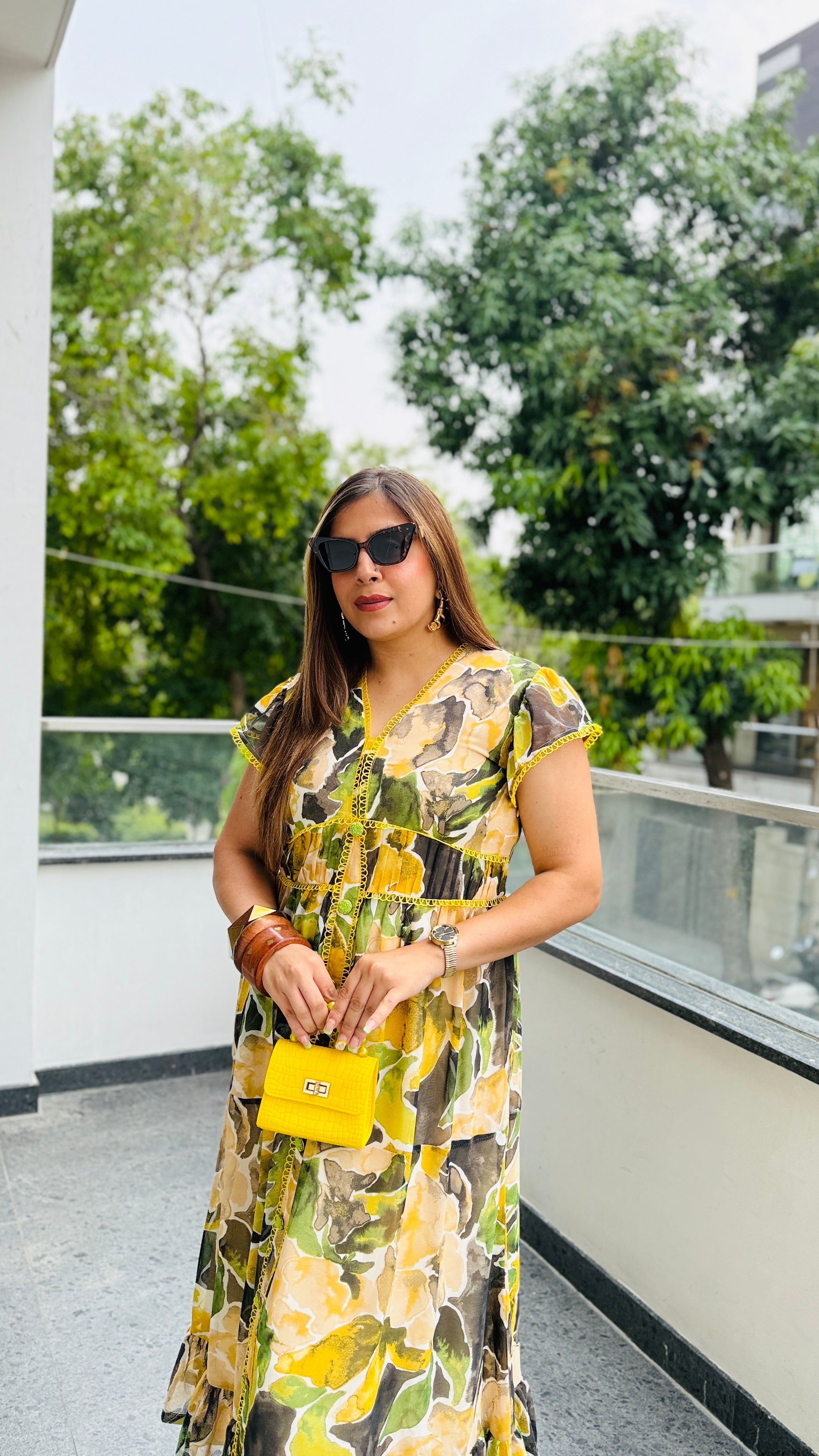 Lemongrass Chiffon Midi